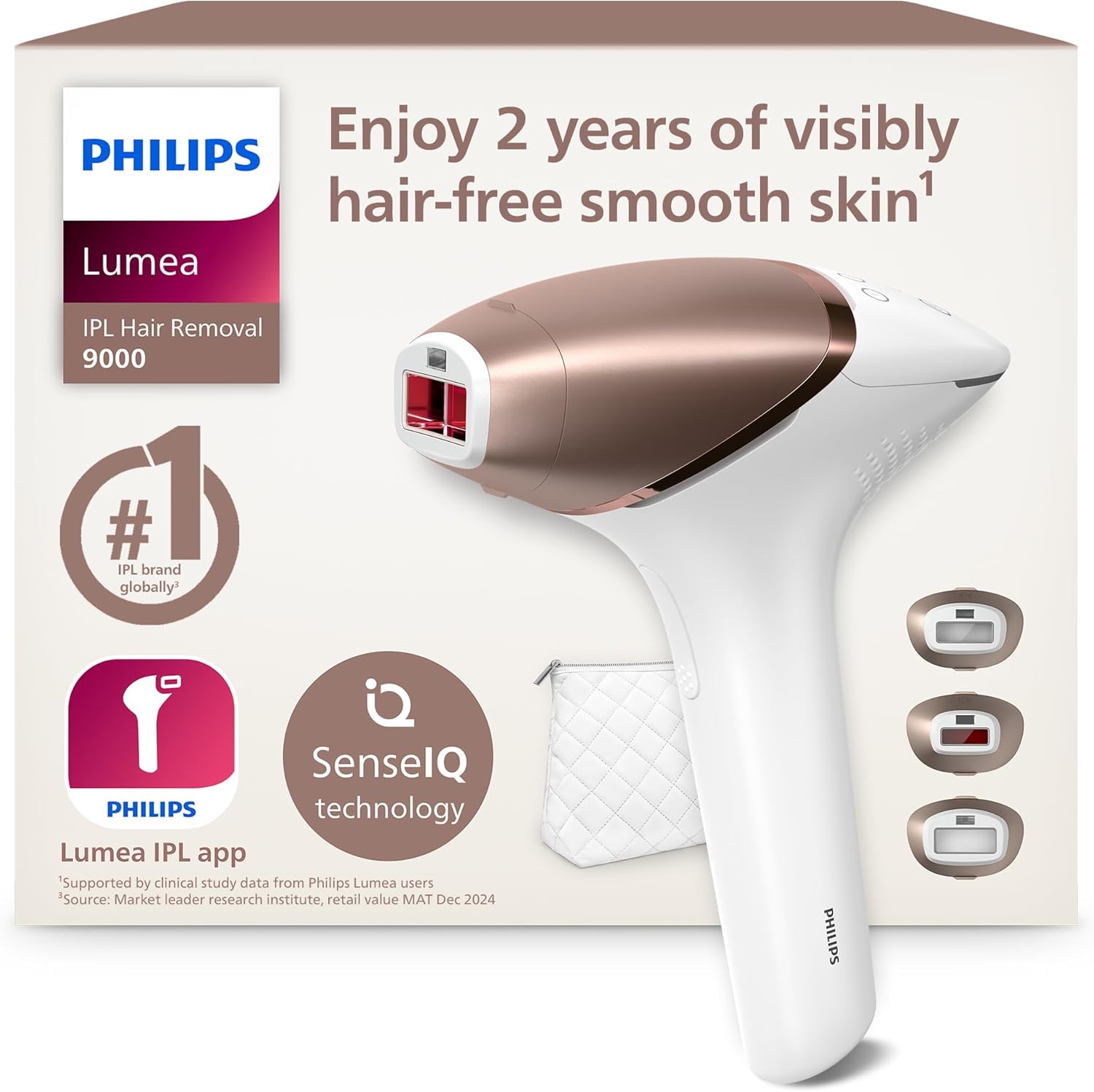 Detalle de Philips Lumea 9000 Series IPL Hair Removal Device (BRI955/00) – SenseIQ tech, 3 attachments, corded & cordless