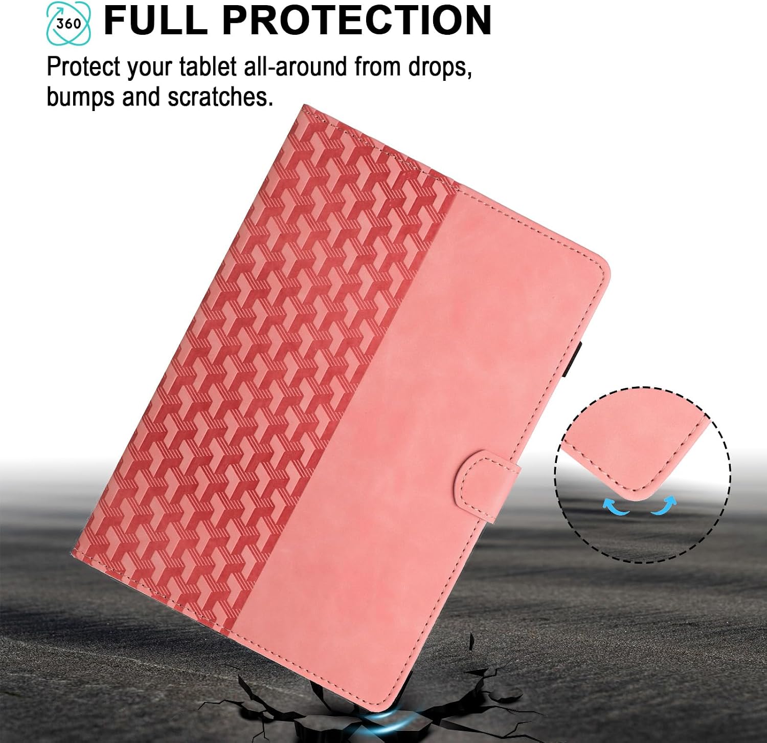 Thumbnail 3 de Hülle für Samsung Galaxy Tab A11 Plus / Galaxy A9 Plus 11 Zoll – PU Leder Folio Case mit Standfunktion, Kartenfächern, rosa
