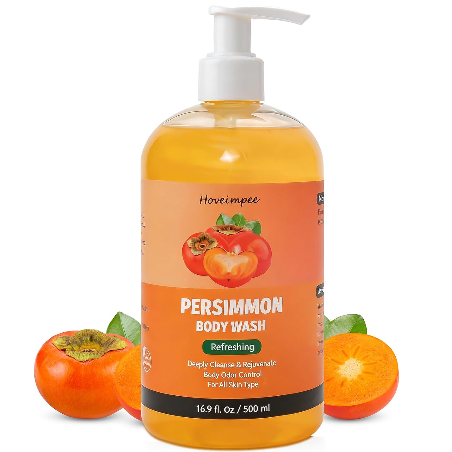 Detalle de Hoveimpee Persimmon Body Wash, 16.9 fl oz, Odor-Control Formula