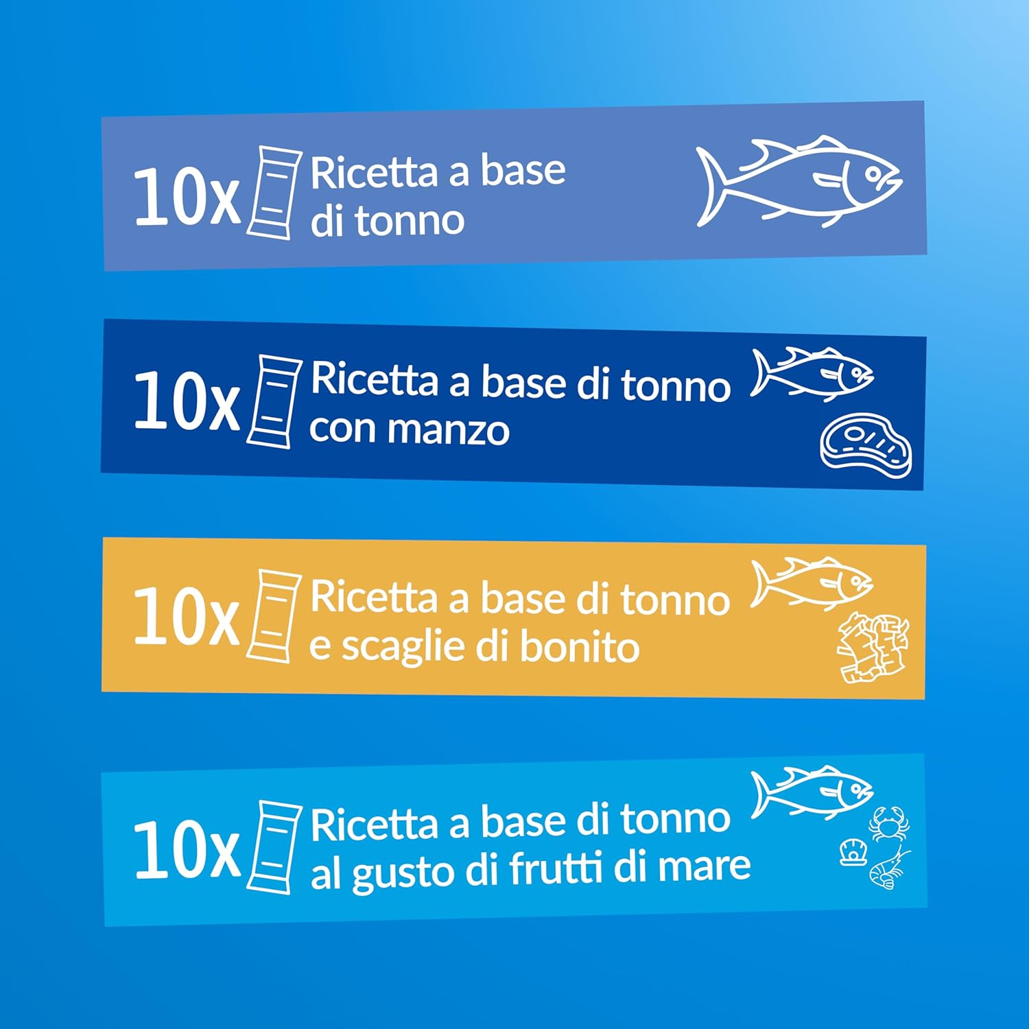 Detalle de INABA Churu Snack per Gatti Cremoso in 4 Varietà al Tonno – 40 Stick da 14 g