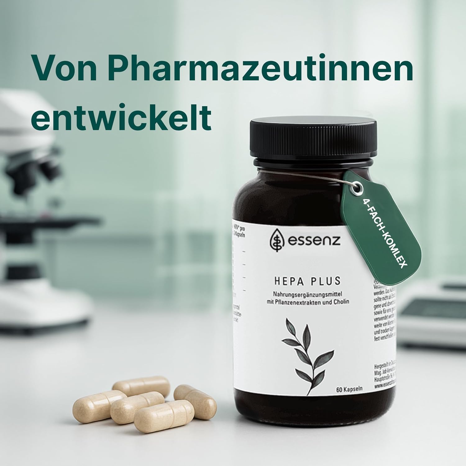 Thumbnail 3 de ESSENZ Hepa Kapseln mit Mariendistel, Artischocke & Löwenzahn (60 Kapseln) – Nahrungsergänzung zur Leberunterstützung