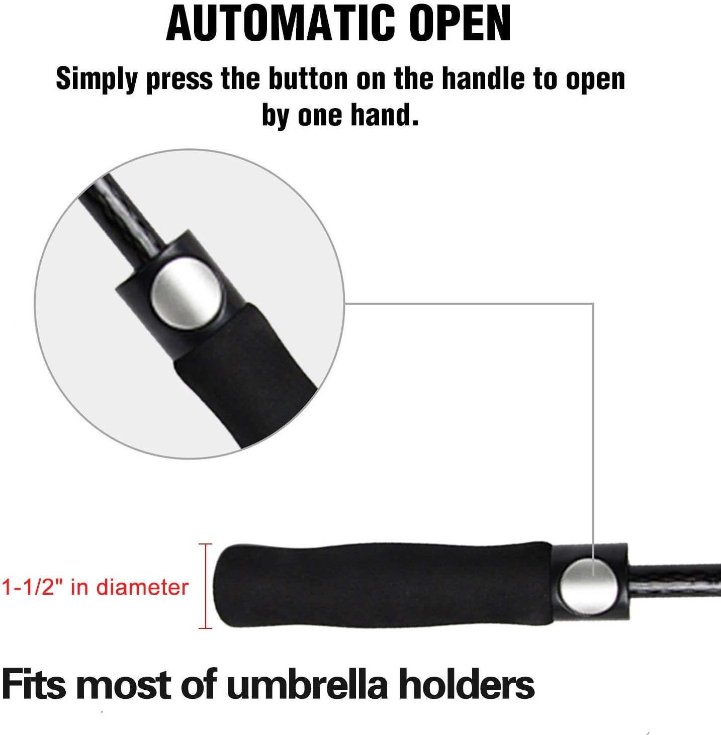 Detalle 2 de ACEIken Golf Umbrella 62 Inch Windproof