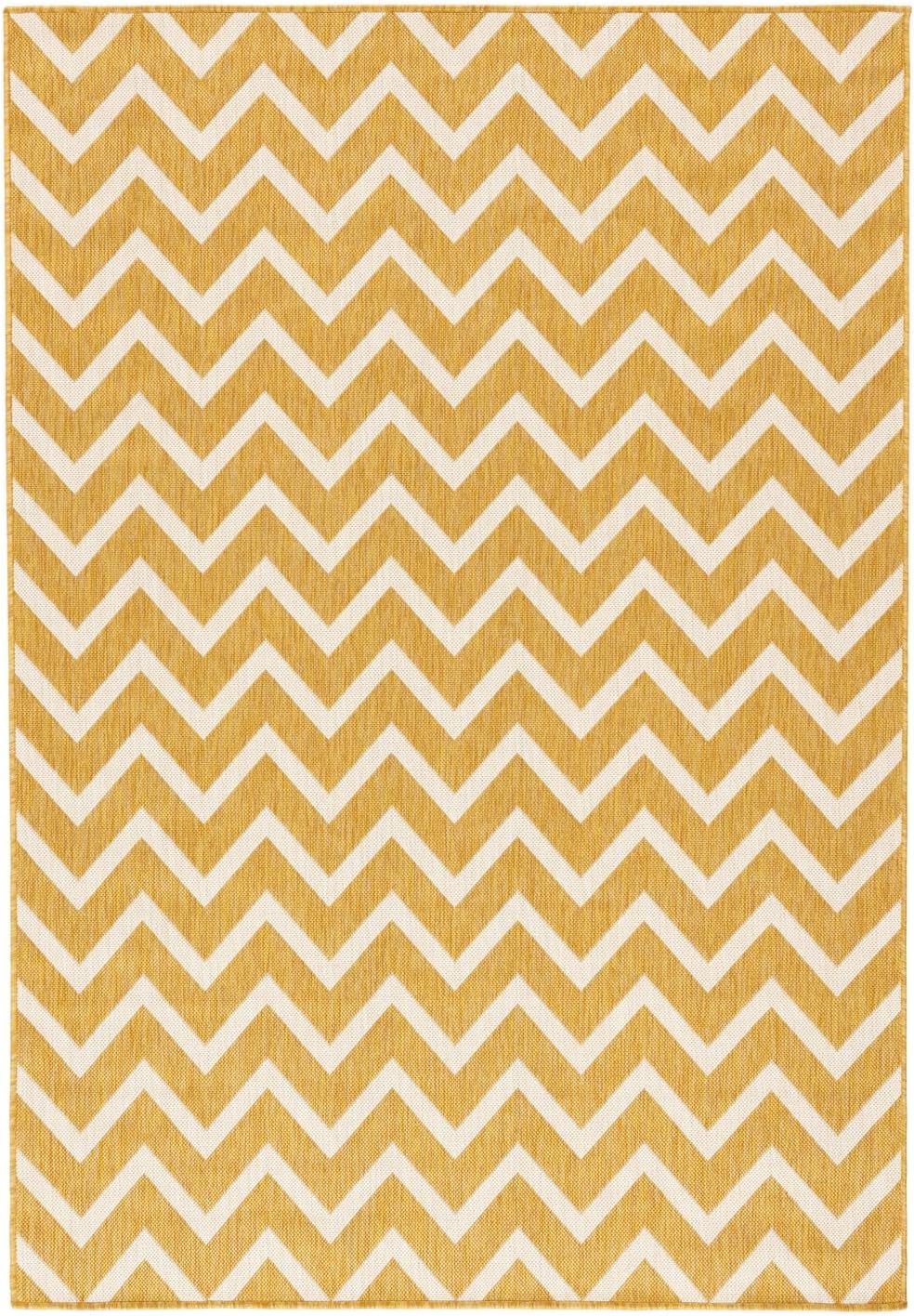 Detalle de RugVista Capri matta 160 x 230 cm – gul, kort lugg för inom- och utomhusbruk