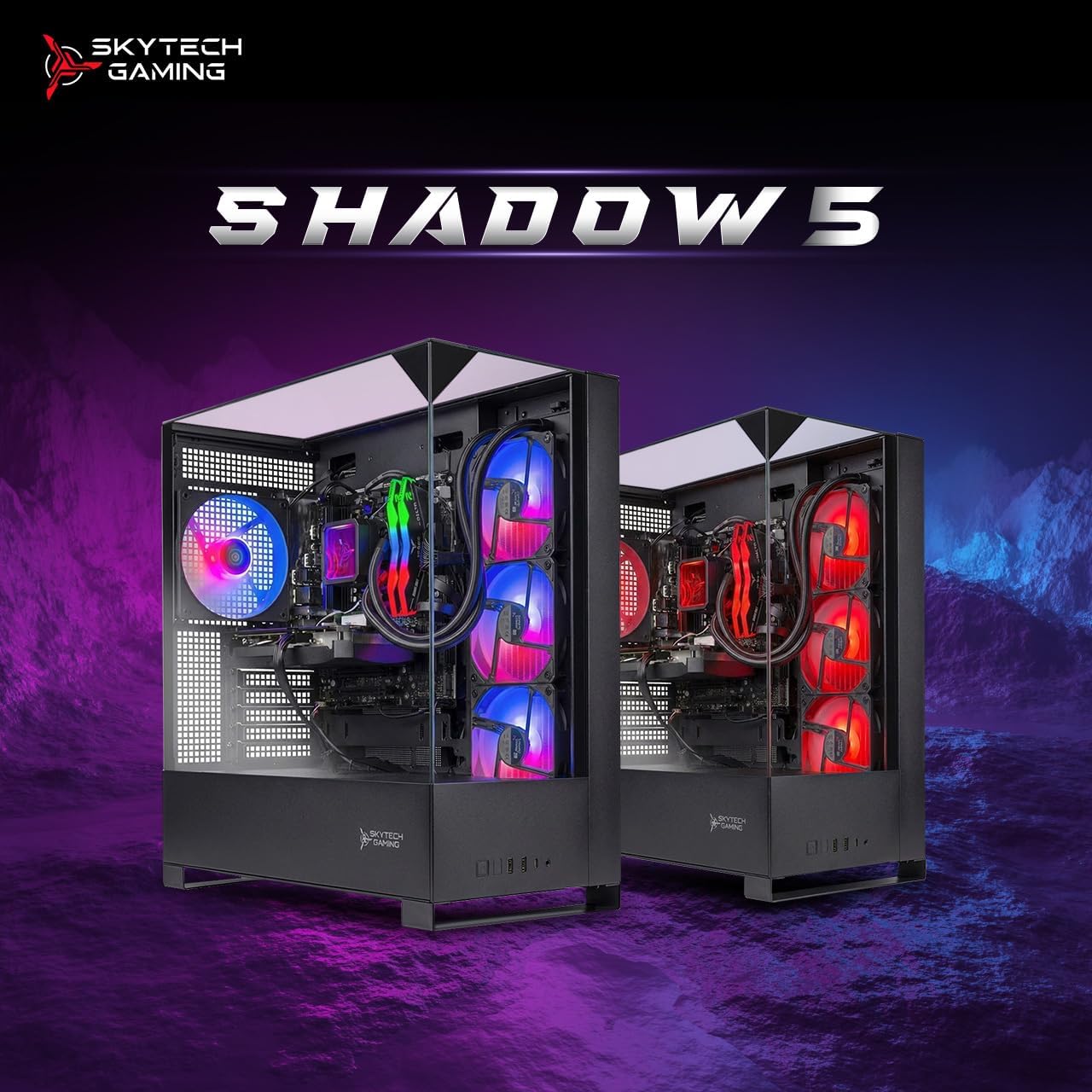 Detalle 2 de Skytech Gaming Shadow 5 Gaming PC with Ryzen 7 9700X and RTX 5060 Ti
