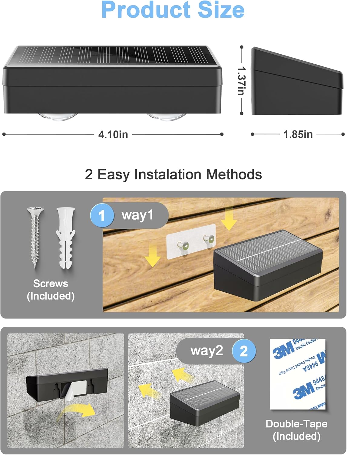 Thumbnail 5 de JOFIOS wl15-t2-with Remote Control-B-12PK Solar Fence Lights, 12 Pack, RGB