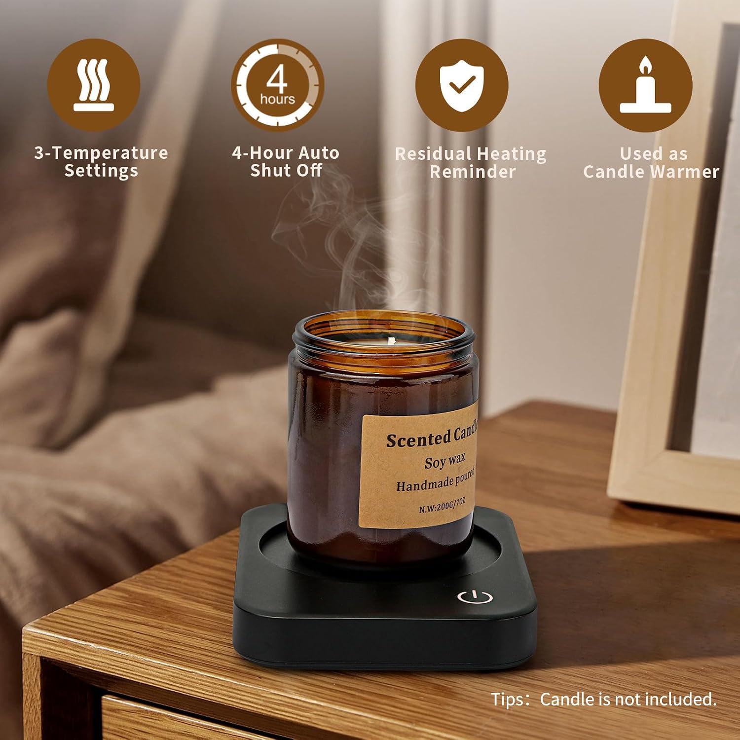 Detalle de VOBAGA Coffee Mug Warmer with 3-Temp ⚡