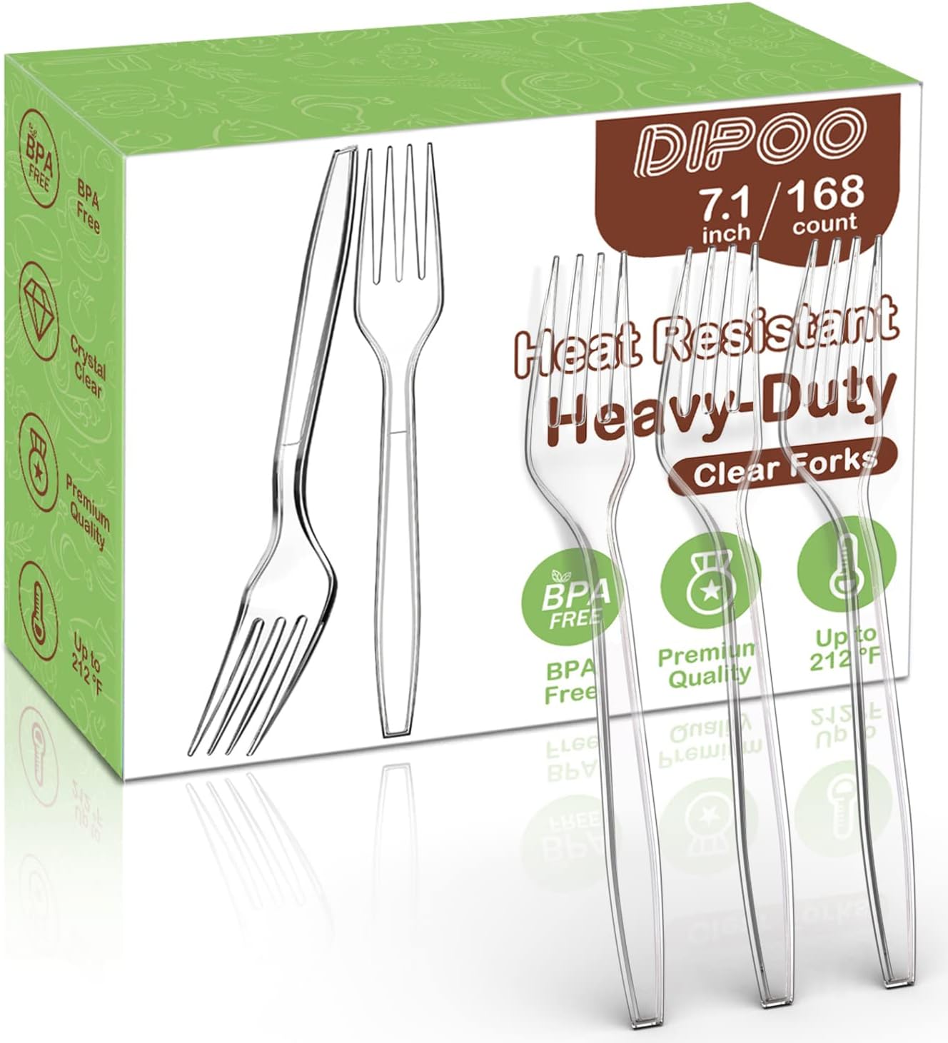 Thumbnail 6 de Dipoo 7.5" Clear Heavy Duty Plastic Knives 84 🍴