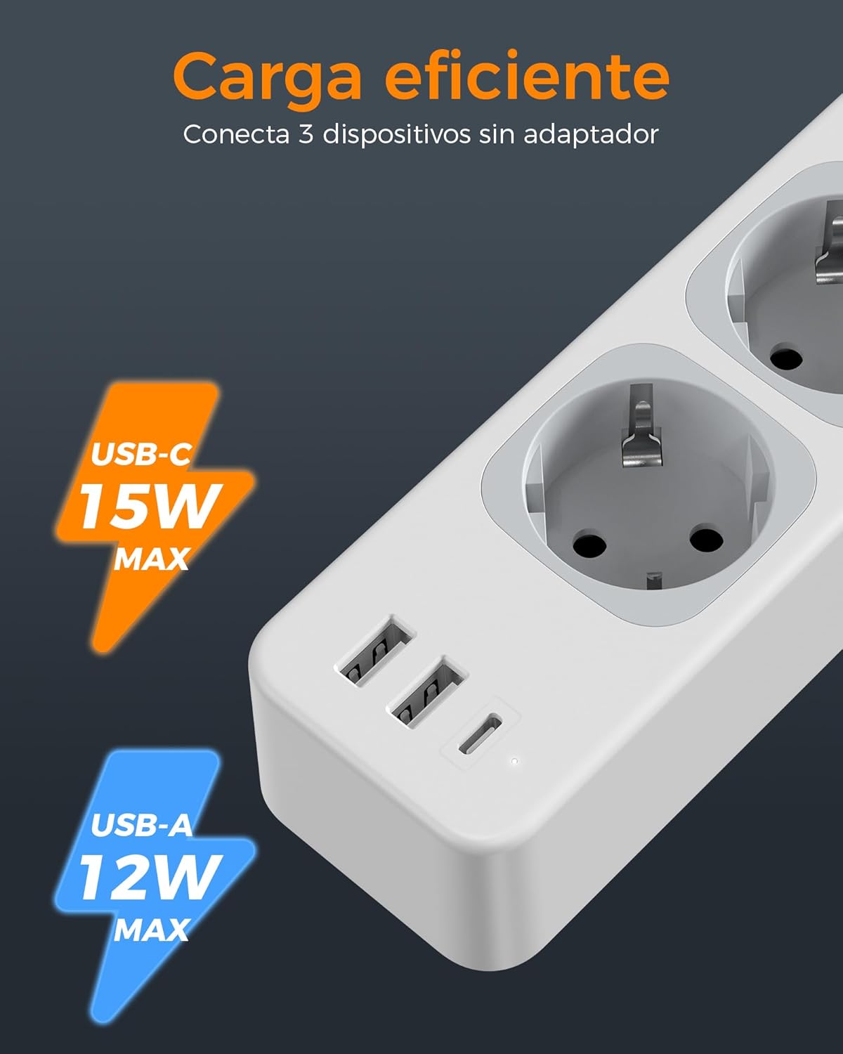 Thumbnail 7 de TESSAN Regletas 7 en 1 con USB C y A, 10m ⚡️