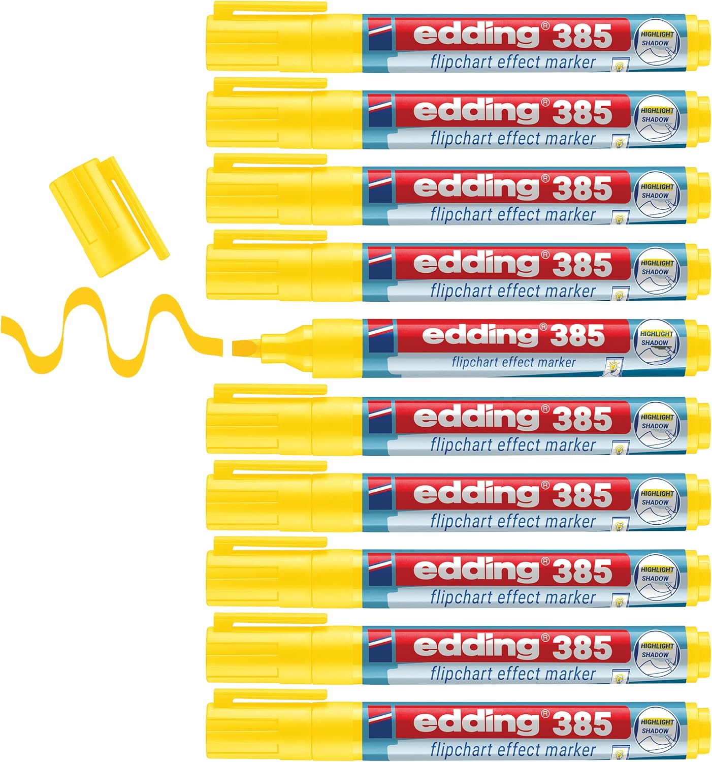 Thumbnail 5 de edding 385 Flipchart Effektmarker Silbergrau im 10er-Pack – flexible Pinselspitze (1,5–5 mm)