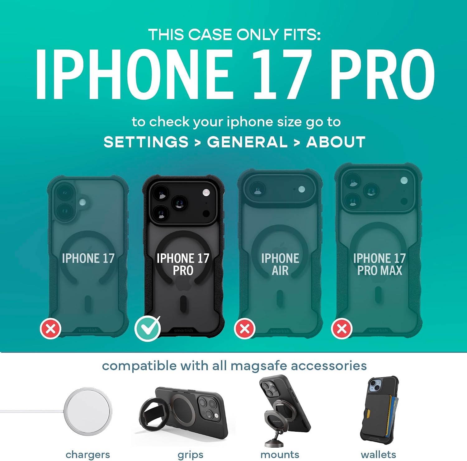 Thumbnail 4 de Smartish iPhone 17 Pro Gripzilla MagSafe Case