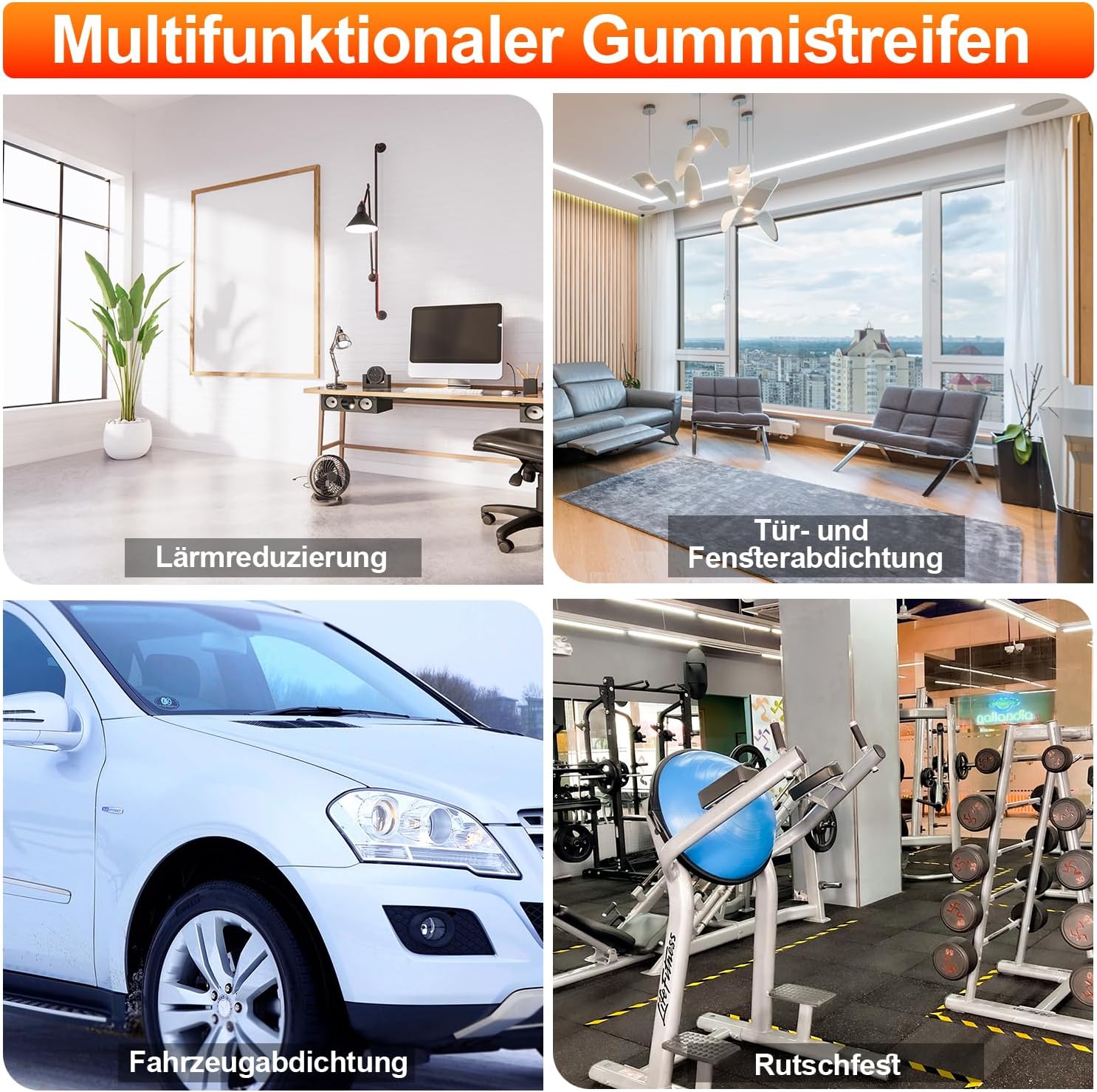 Detalle 2 de Vefhby Gummistreifen Selbstklebend – Vollgummi Neoprenmatte 25 mm x 3 mm x 3 m