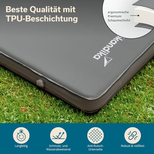 Thumbnail 6 de Skandika Doppel-Isomatte Easy 3D Premium Flex Bundle mit Bezug – 200 × 150 × 12 cm, USB-C Pumpe, 300 kg Belastbarkeit