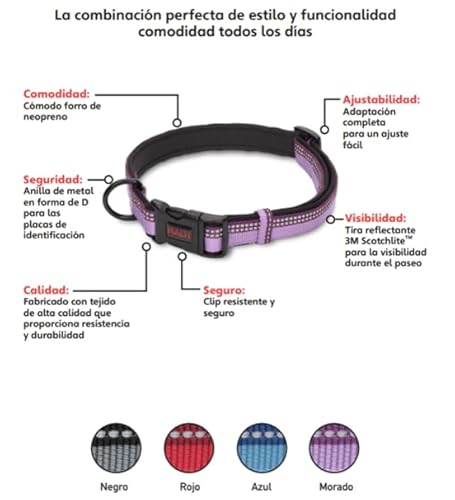 Thumbnail 3 de HALTI Collar cómodo para perros Talla M morado