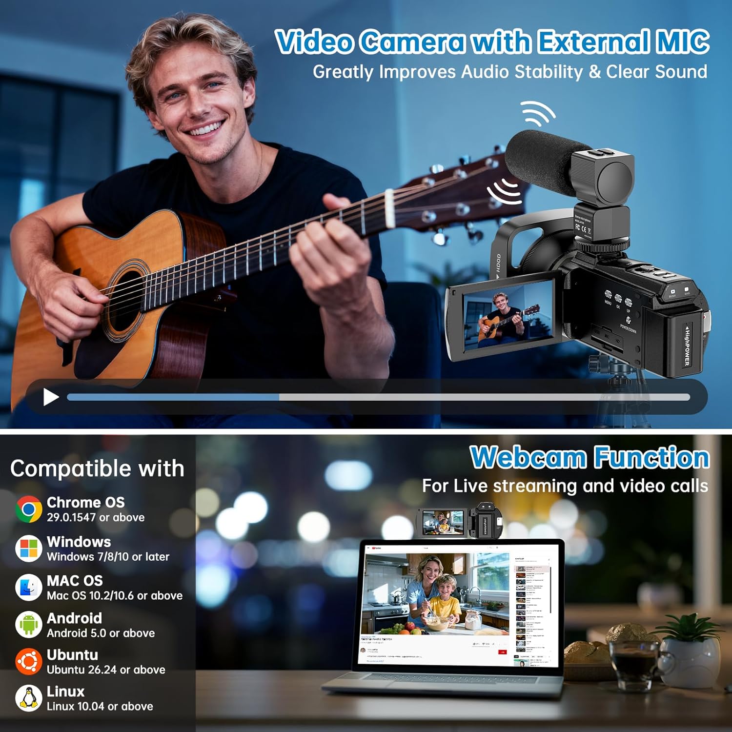 Thumbnail 5 de 8K Video Camera Camcorder 88MP 18X Zoom
