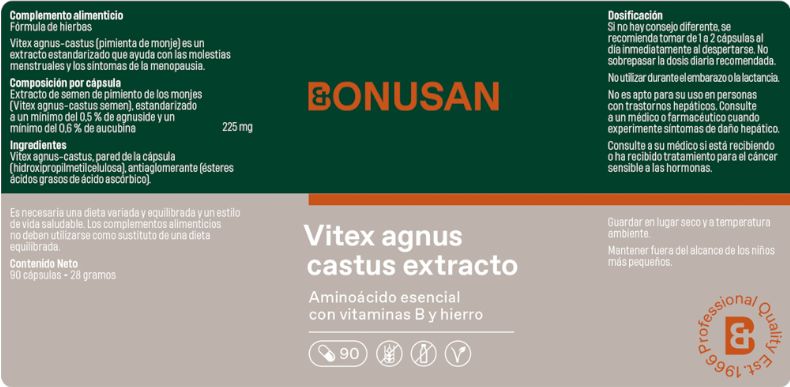 Thumbnail 1 de Bonusan Vitex Agnus Castus 90 cápsulas