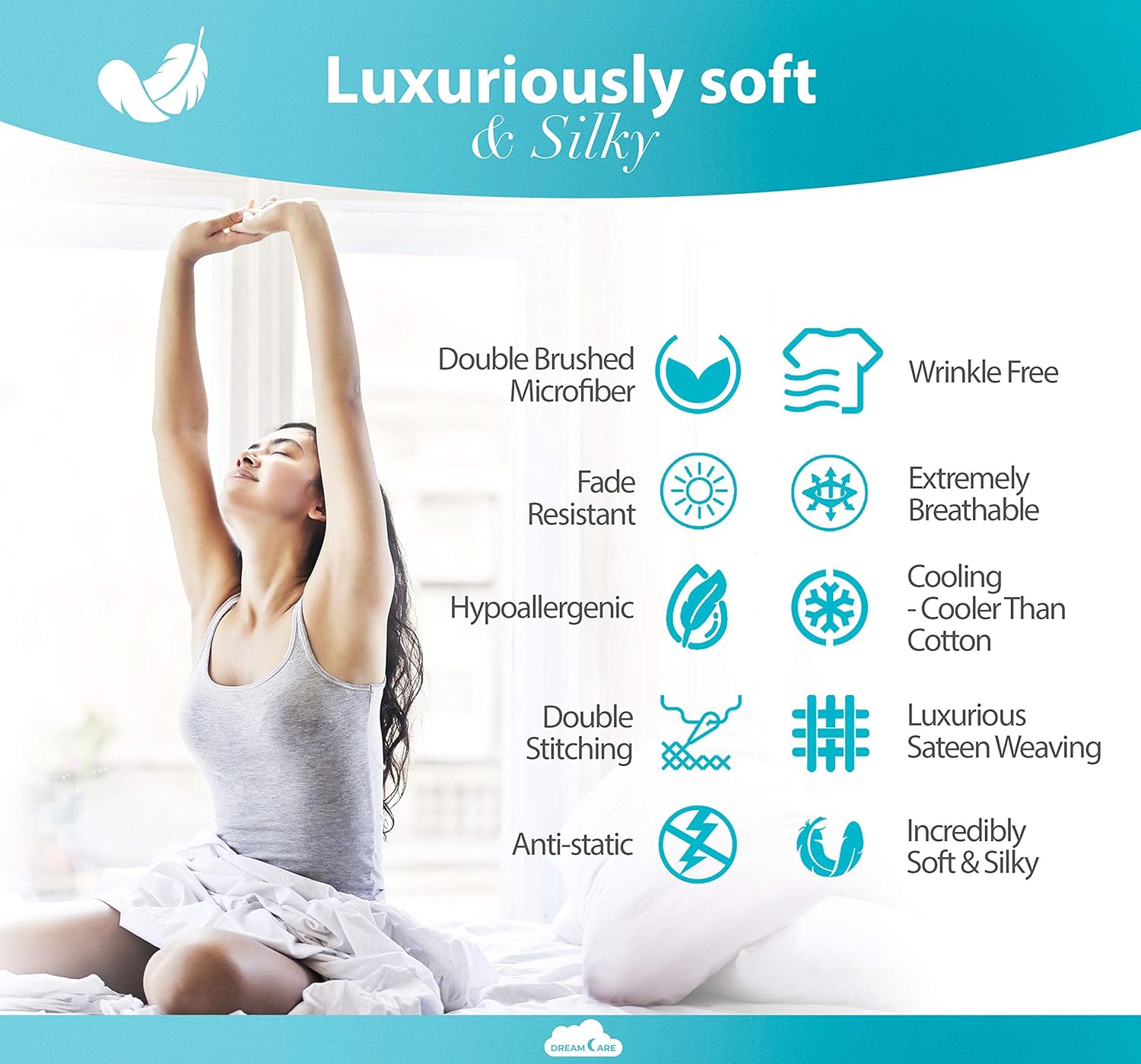 Thumbnail 4 de DREAMCARE King Size 6‑Piece Sheets Set 21