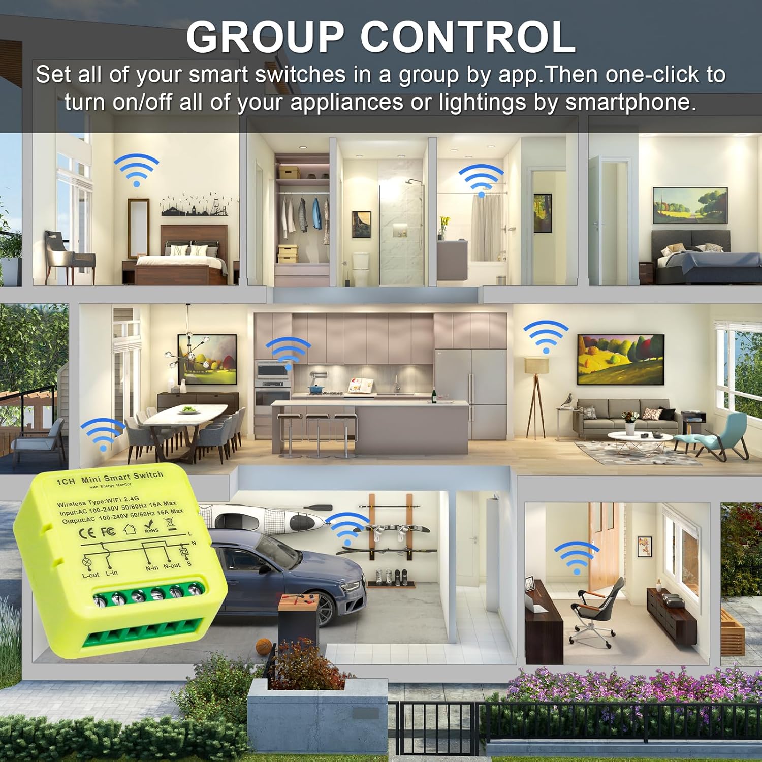 Thumbnail 4 de Interruttore smart WiFi controllo app e vocale
