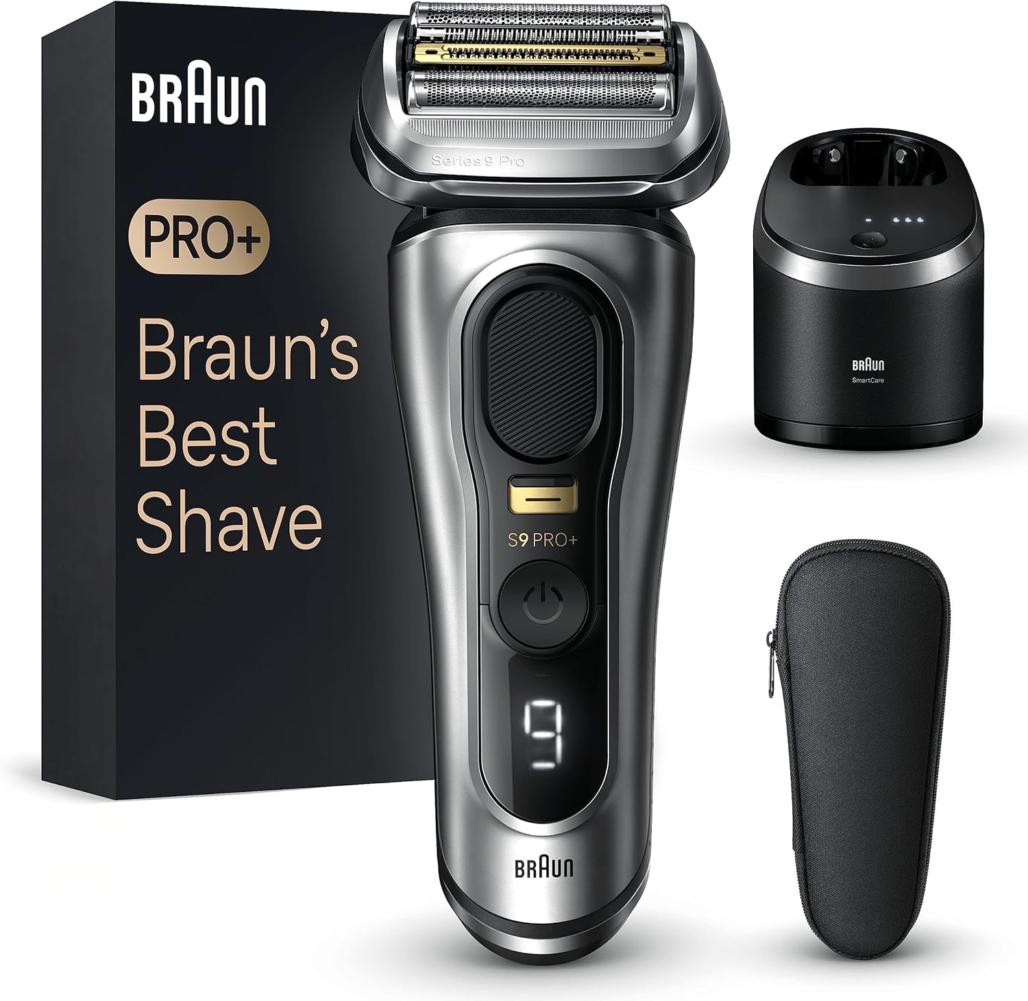 Detalle de Braun Rasoir Électrique Series 9 PRO+ 9467cc – kit complet étanche avec station de nettoyage