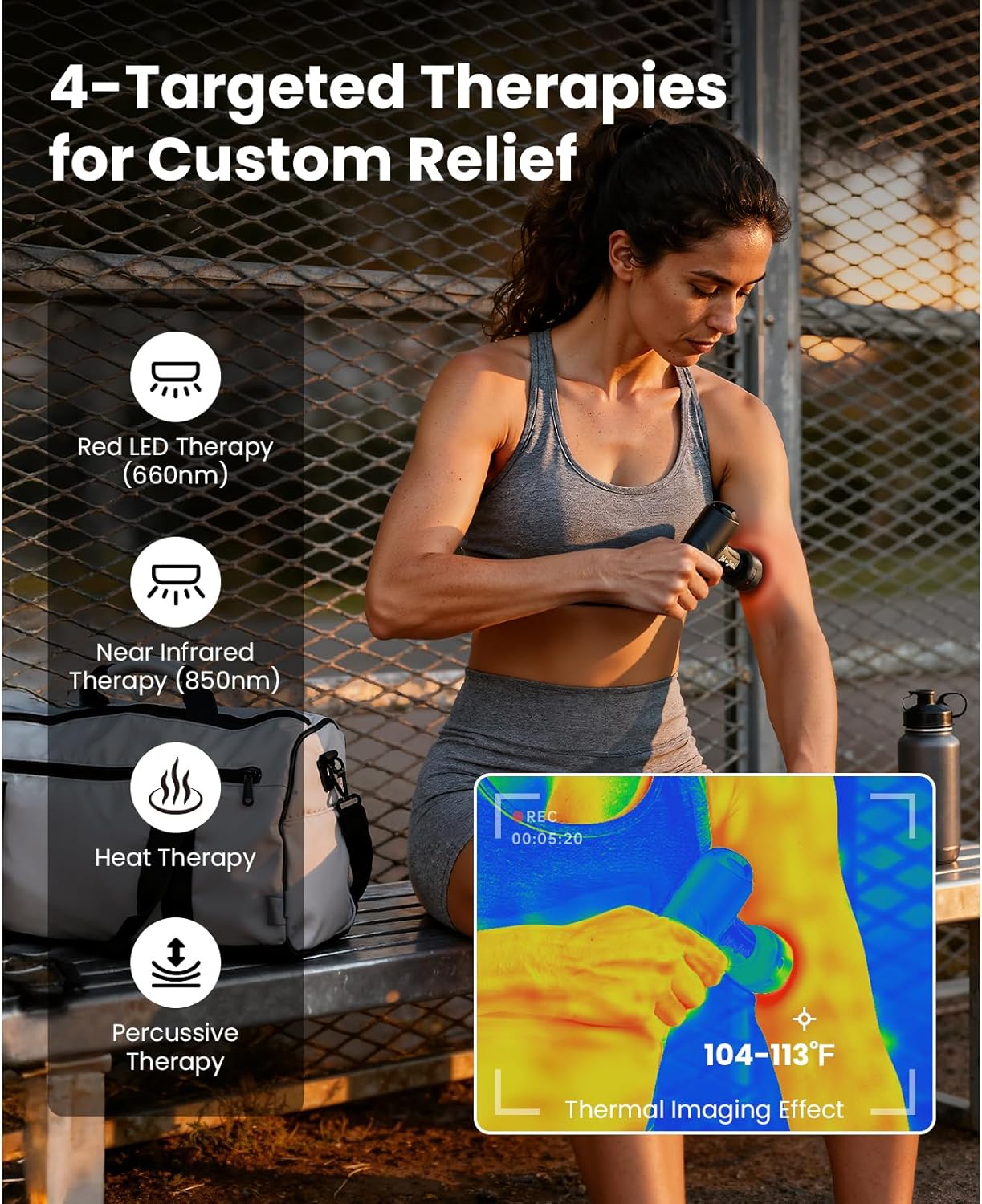 Thumbnail 3 de BOB AND BRAD Q2 Ultra Mini Massage Gun with Red Light Infrared Heating Head