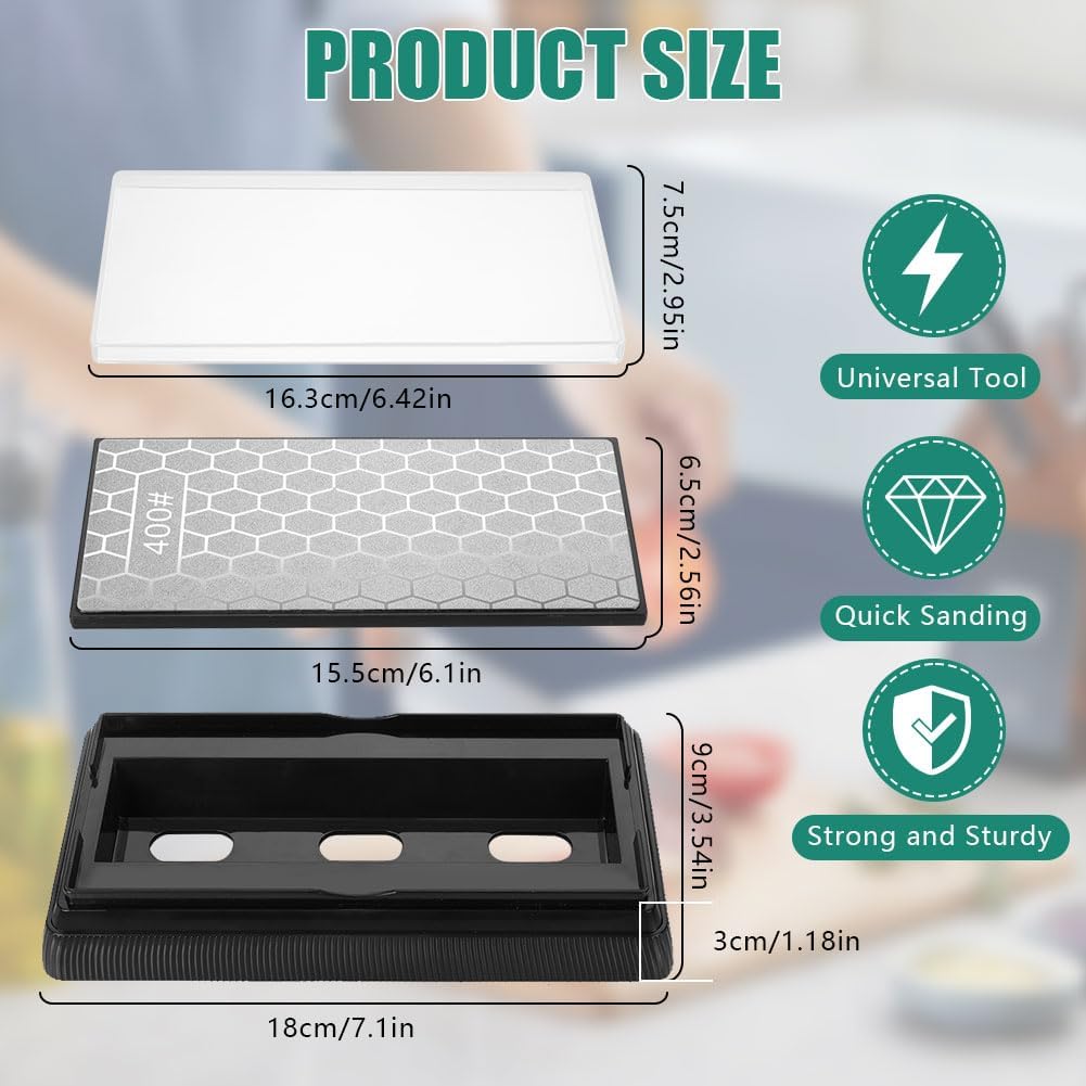 Thumbnail 1 de Aolso Piedra Afilar Diamante Doble Cara 400/1000 🔪