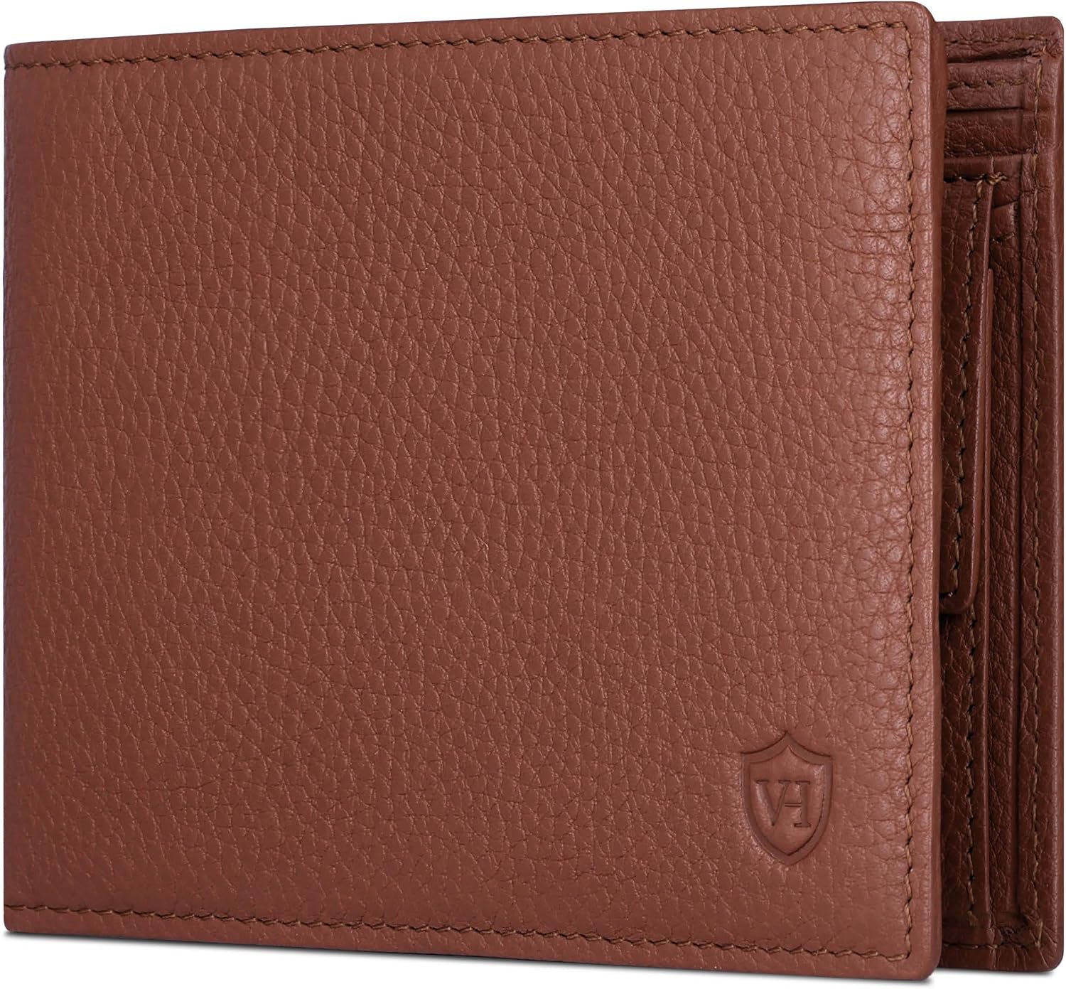 Detalle de VON HEESEN Leder-Geldbörse mit RFID-Schutz aus Echtleder (Cognac-Braun)