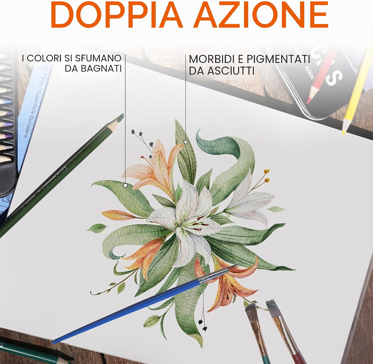 Detalle de Zenacolor 72 Matite acquerellabili 72 colori 🎨