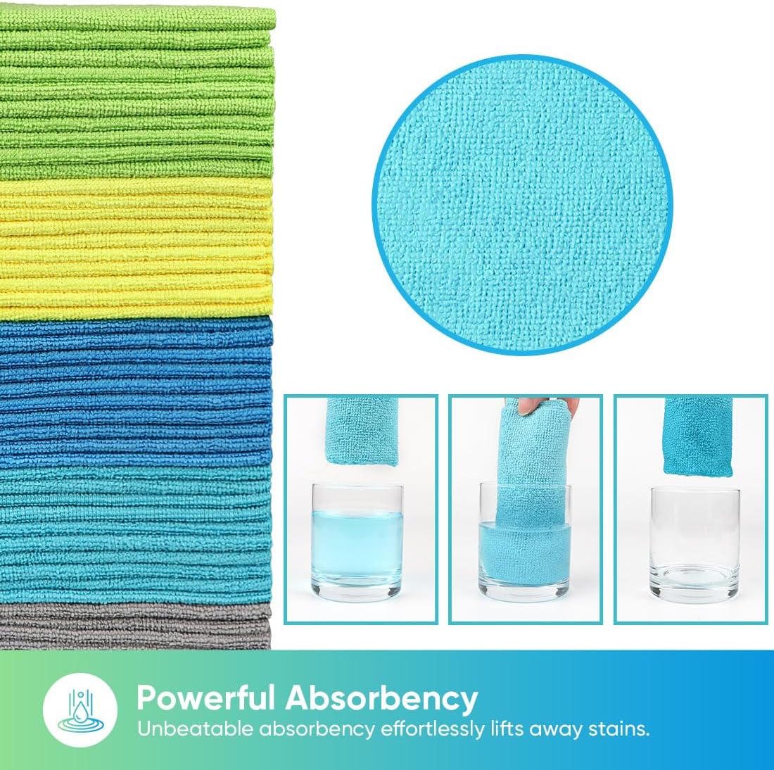 Thumbnail 3 de HOMEXCEL Microfiber Cleaning Cloths 100-Pack 🧽
