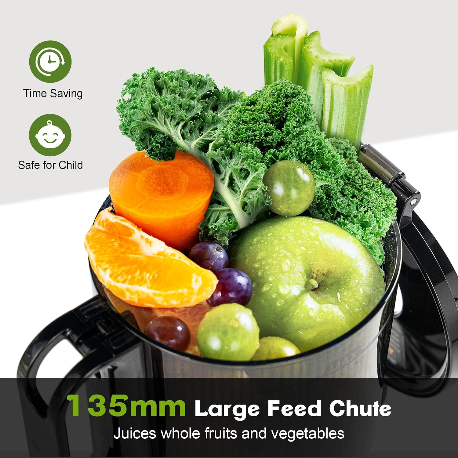 Thumbnail 1 de Fretta Cold Press Juicer with 135mm Feed Chute – Quiet, Safe and Family‑Sized