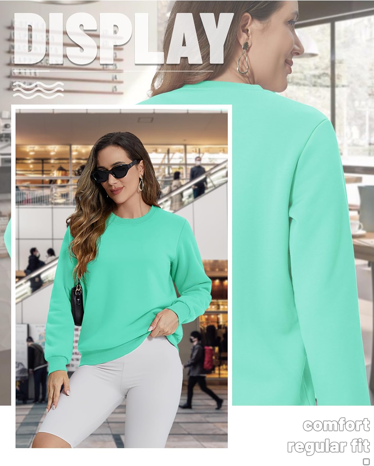 Thumbnail 1 de TACVASEN Women’s Sherpa-Lined Crewneck Sweatshirt for Winter