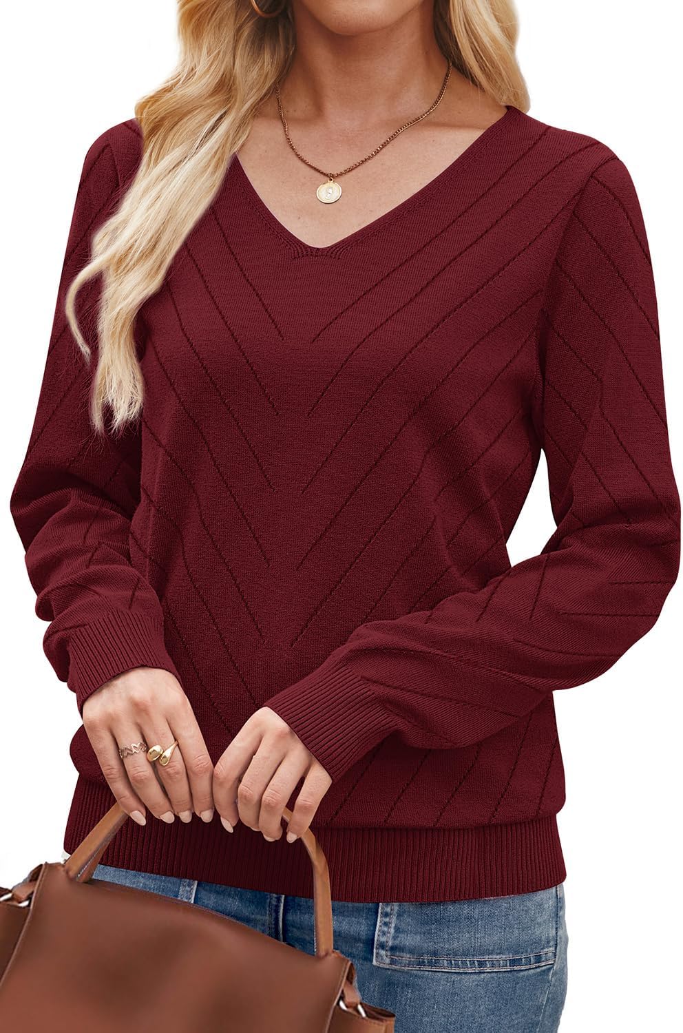 Detalle 2 de WIHOLL V Neck Lightweight Sweater 2026