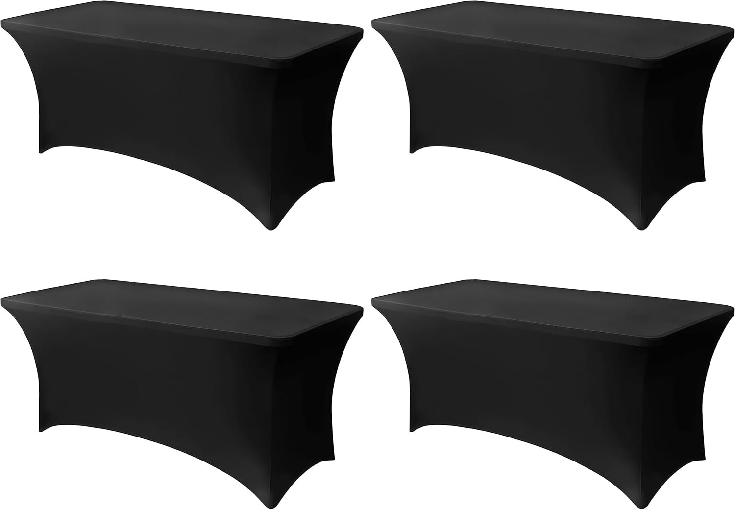Thumbnail 4 de Lemict Rectangle Tablecloth 60" x 84" (Black) – Washable, Wrinkle-Free, 6 Pack