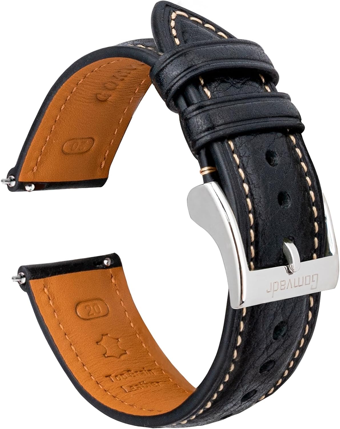Detalle de Gomvadr Leder Uhrenarmband 20mm