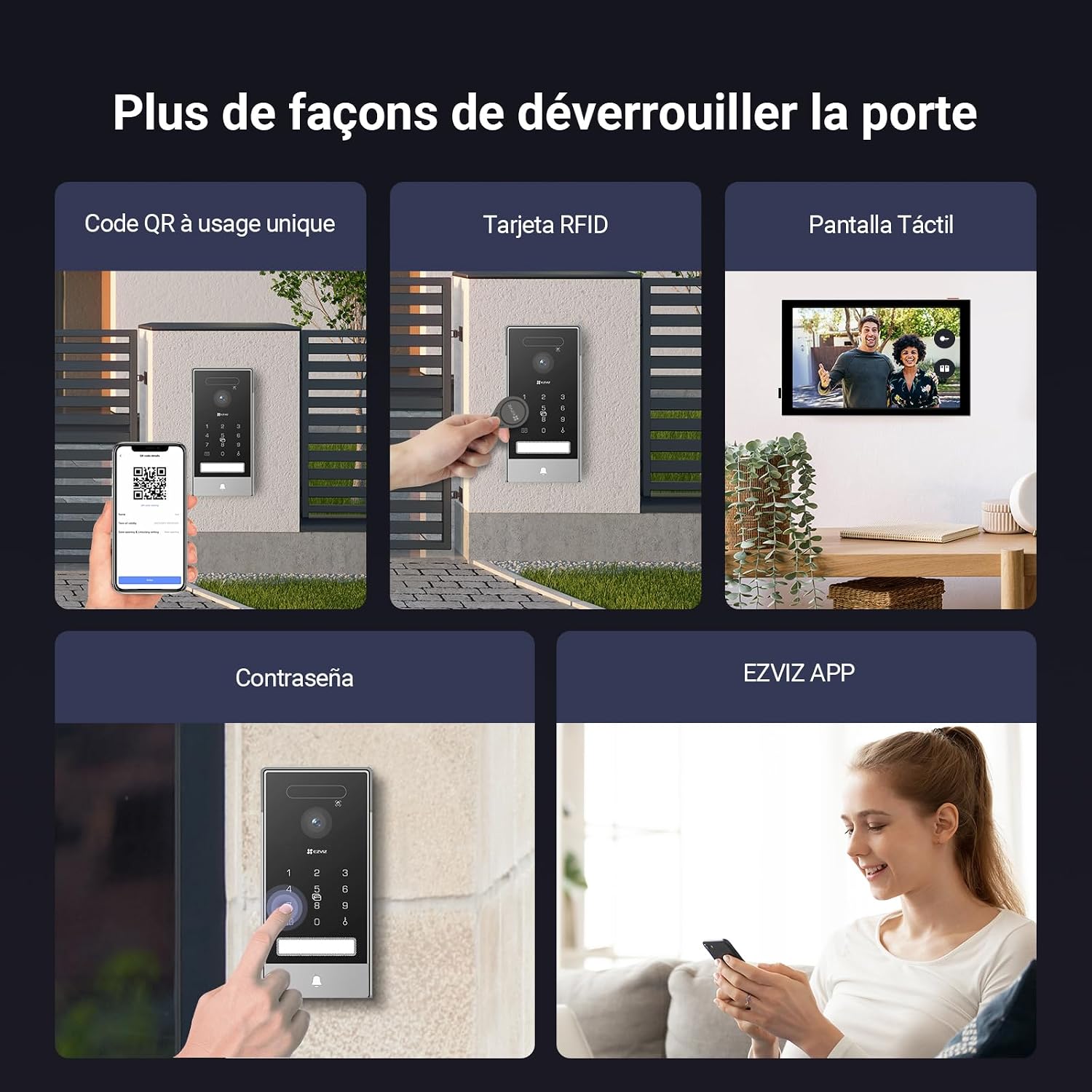 Detalle de EZVIZ HP7 Pro 4K-videointercom met 8-inch touchscreen en herkenning