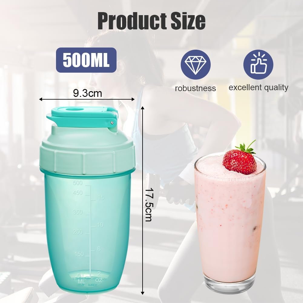 Thumbnail 1 de Alaoo Protein Shaker Bottle 500 ml — 2 pack 🥤