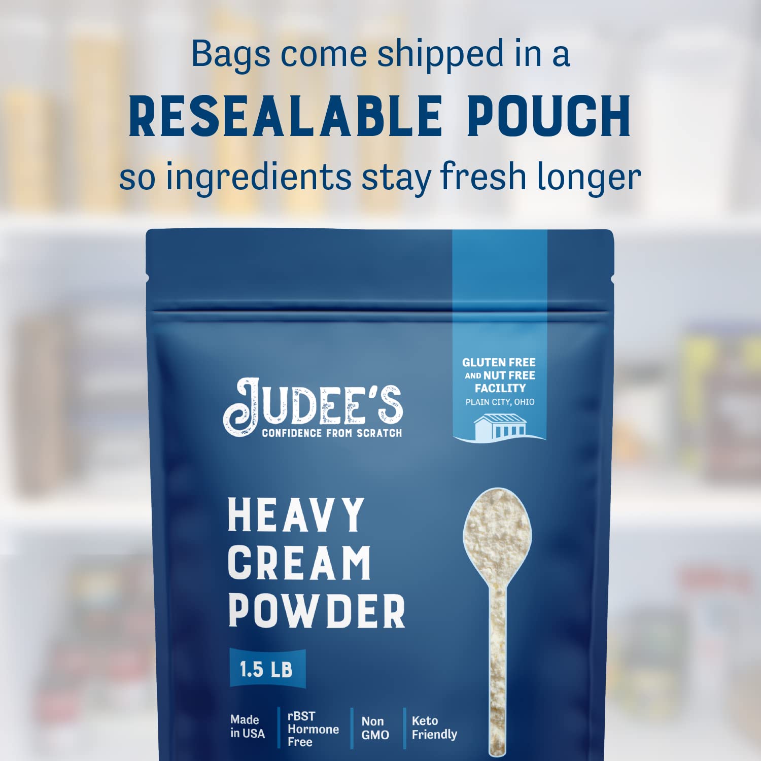 Thumbnail 2 de Judee's Gluten Free Heavy Cream Powder for Coffee, Sauces & Baking, 1.5 lb