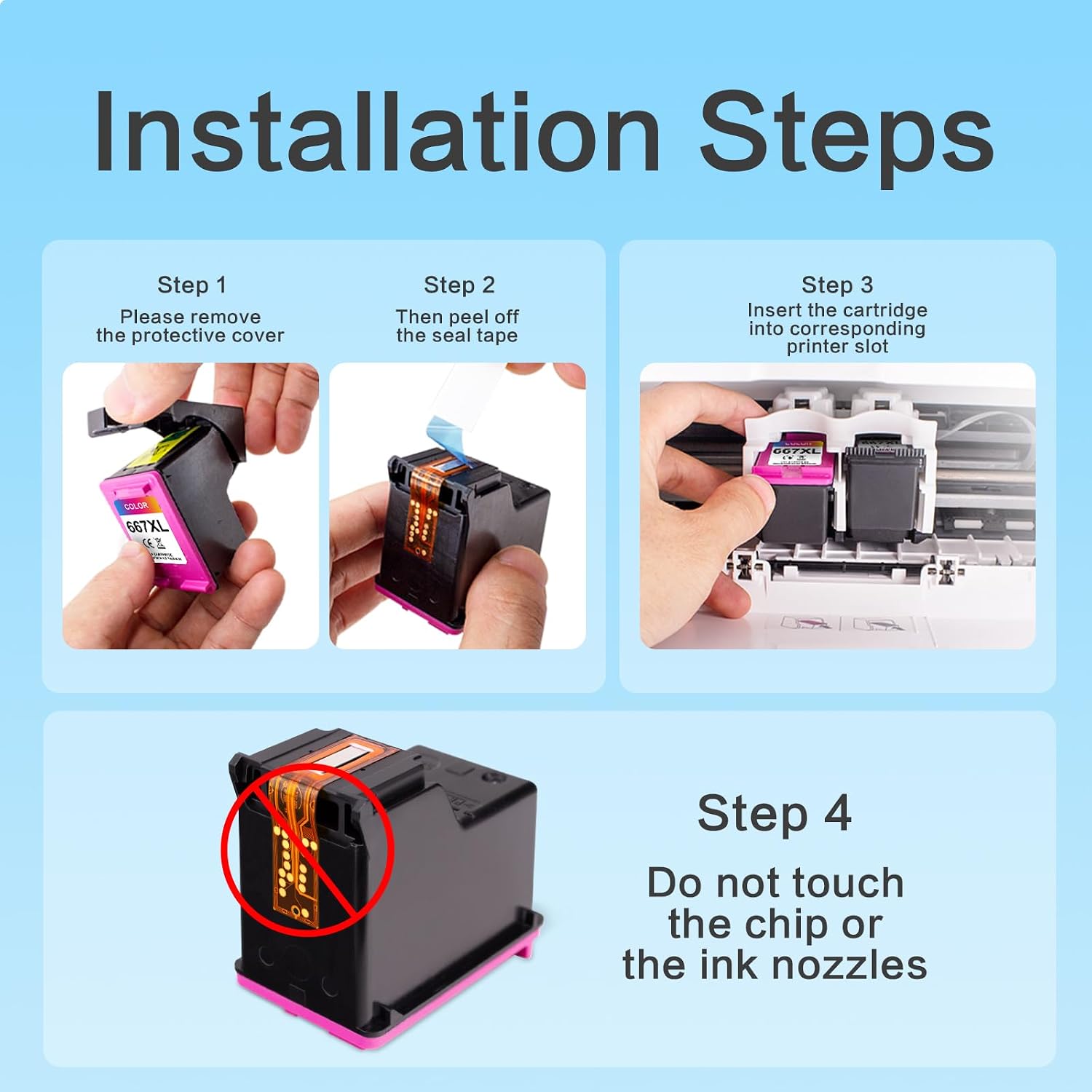 Thumbnail 5 de YATUNINK 667XL Compatible Ink Cartridges 2-Pack 🖨