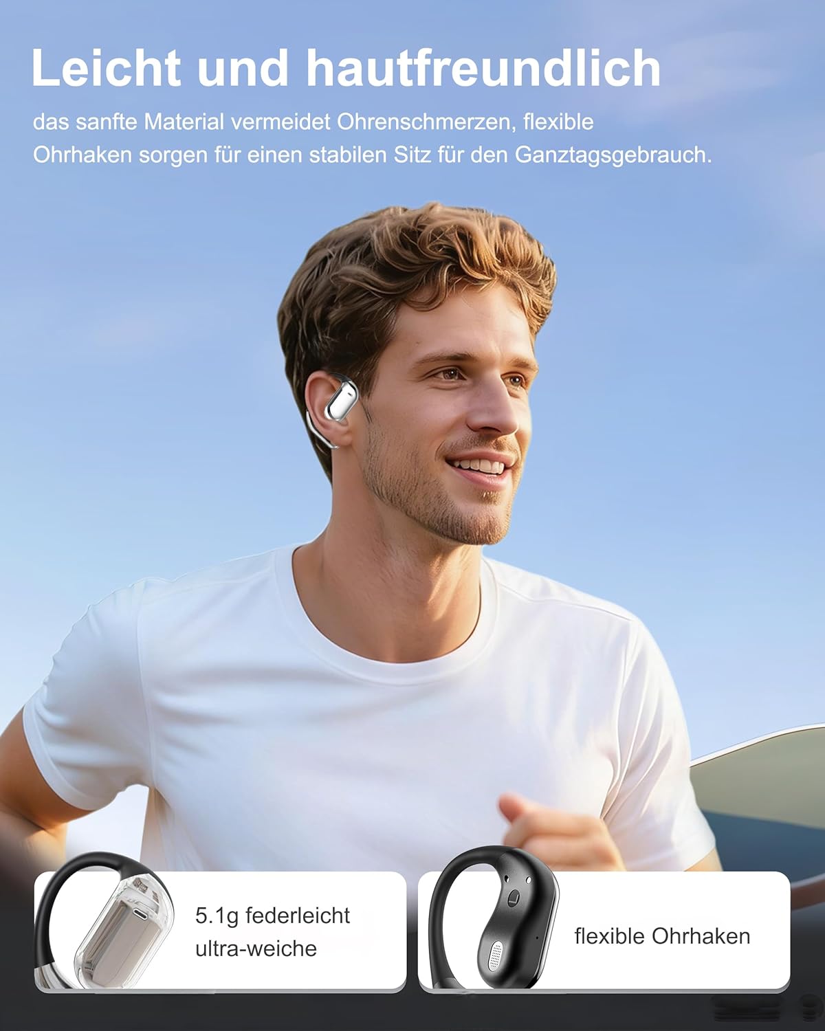 Thumbnail 3 de Open Ear Kopfhörer 50 Std Bluetooth 6.1 – kabellos, Smart Touch, 50 Stunden Spielzeit