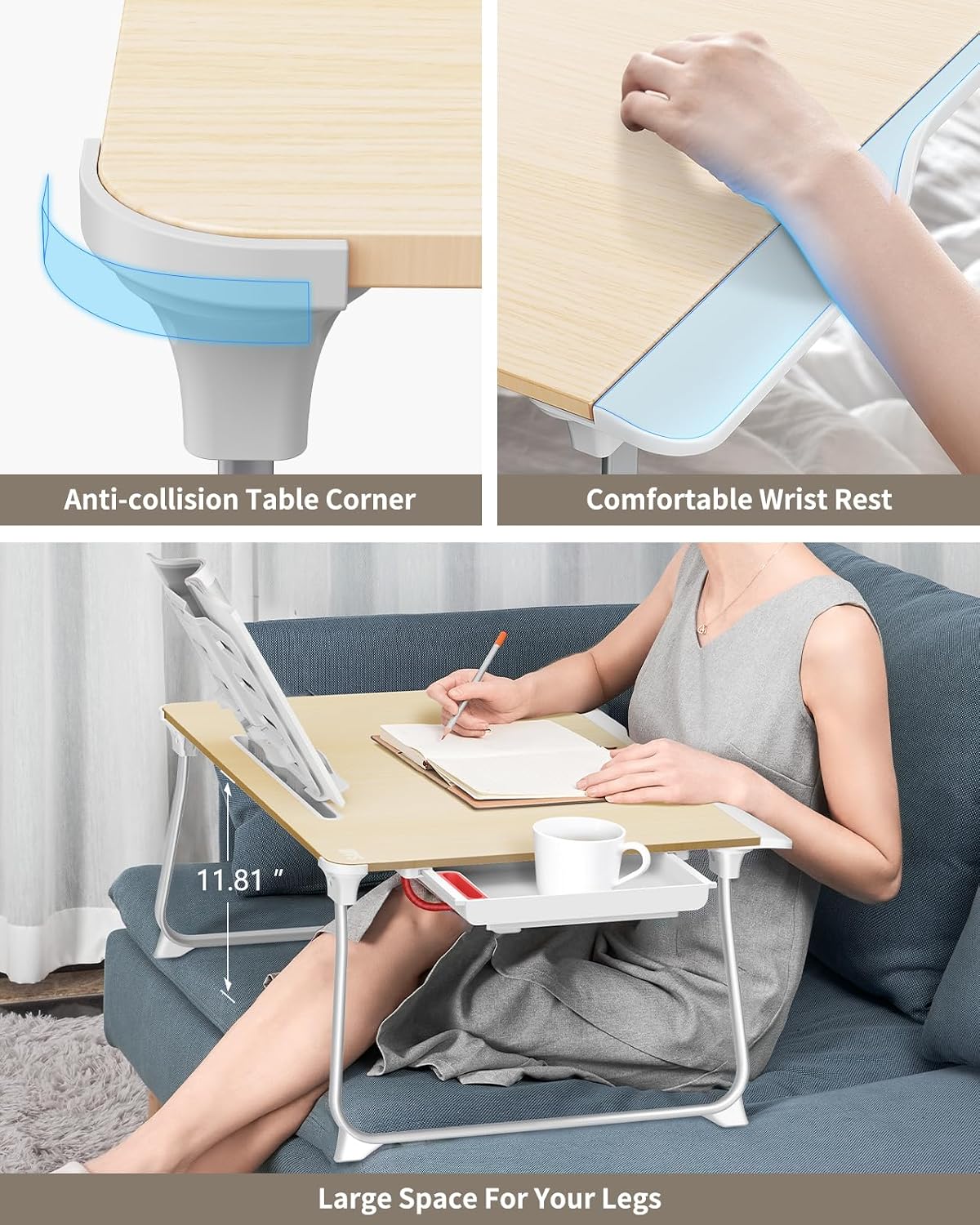 Thumbnail 2 de SAIJI Laptop Tablett Bett Tisch XXL