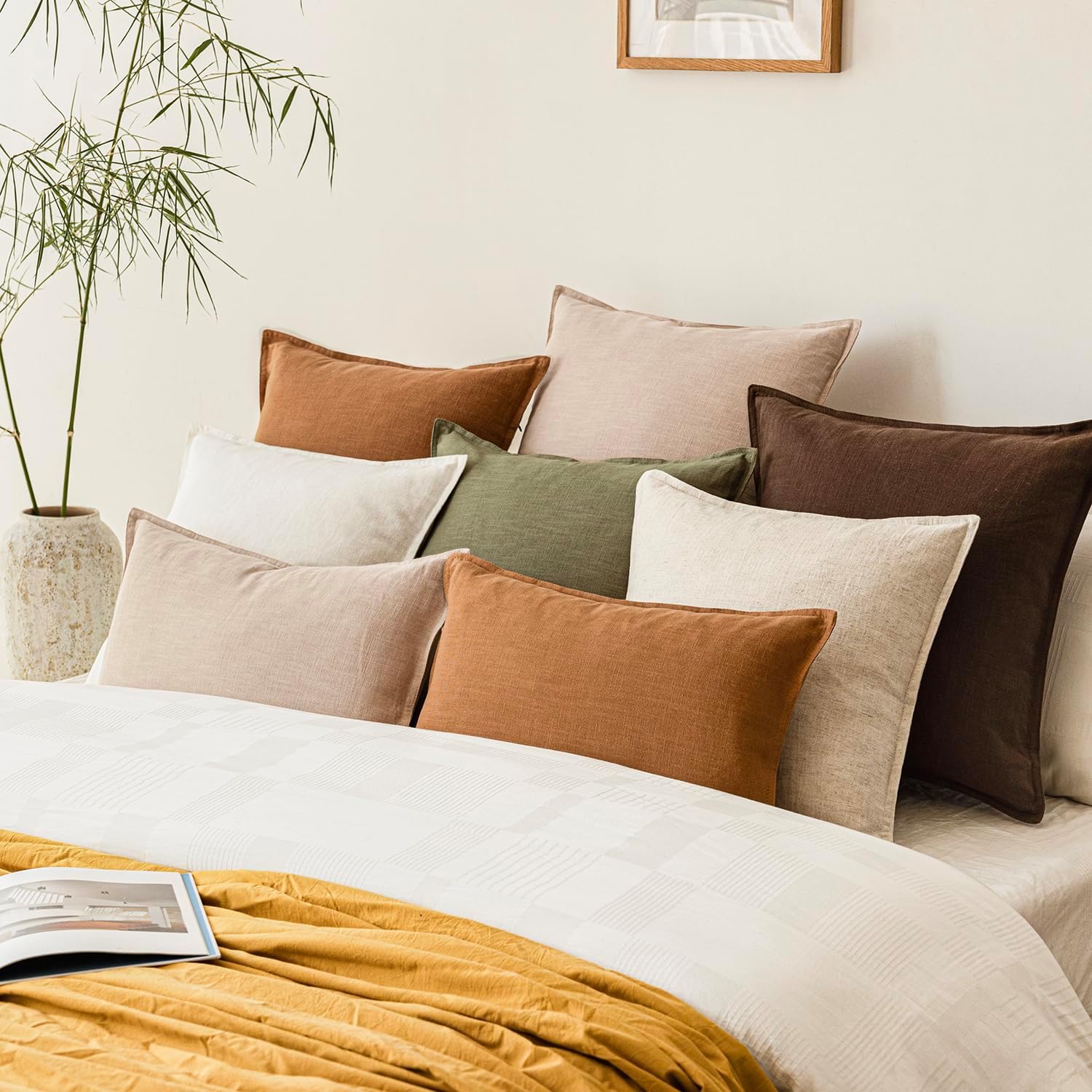 Thumbnail 6 de Foindtower 20 x 20 Inch Linen Throw Pillow Covers 🛋