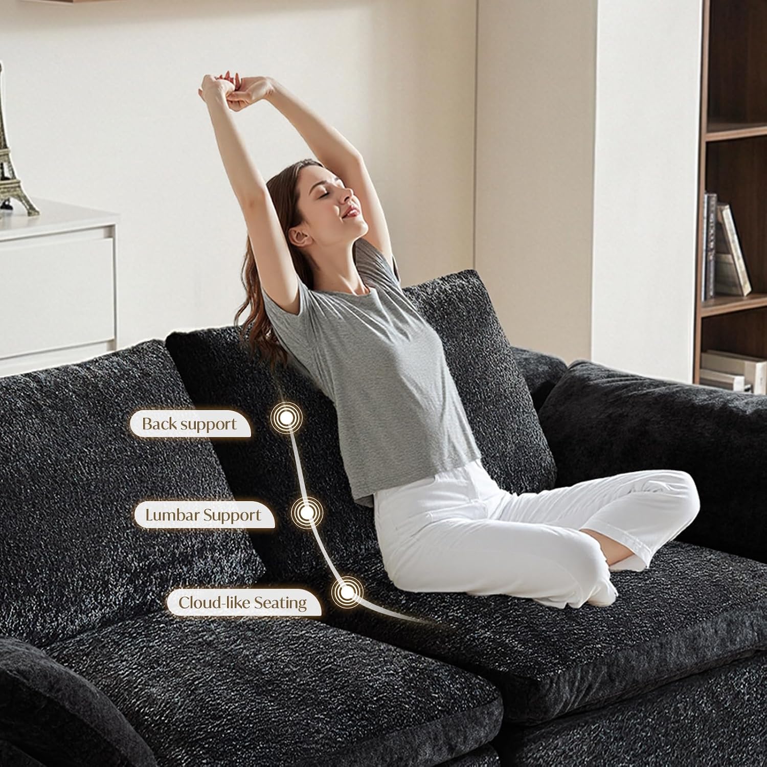 Detalle de Vamcheer Boneless Loveseat 58" x 77" x 25