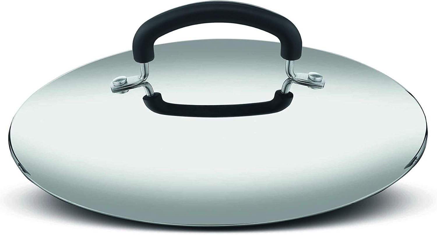 Detalle de Lagostina Pratica Casseruola in Acciaio 18/10 con Doppie Maniglie in Silicone, 20 cm