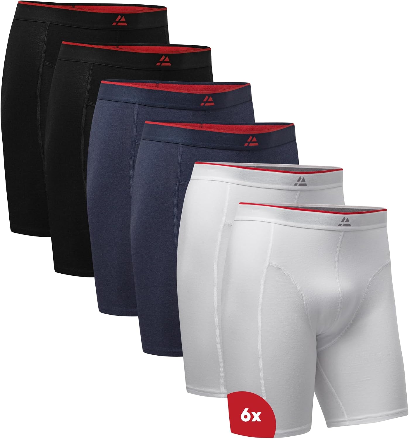 Detalle 2 de DANISH ENDURANCE Boxer homme bambou extra long – caleçon respirant, lot de 3