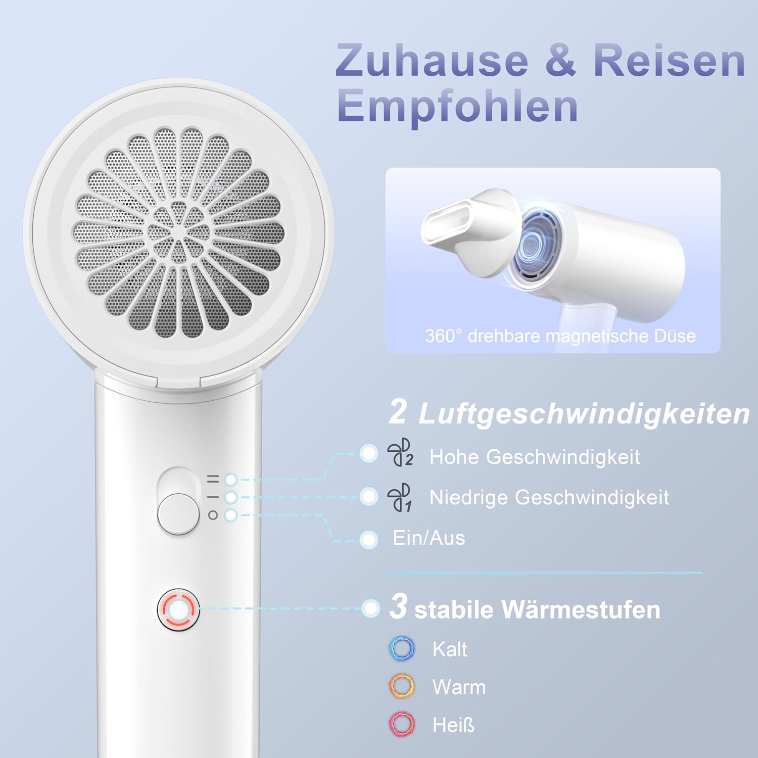 Detalle 2 de YAPOY Haartrockner mit 110.000 U/min Ionen
