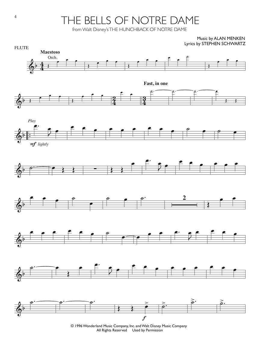 Detalle 2 de Hal Leonard Disney Solos voor fluit – speelboek met online opnames, 24 pagina’s