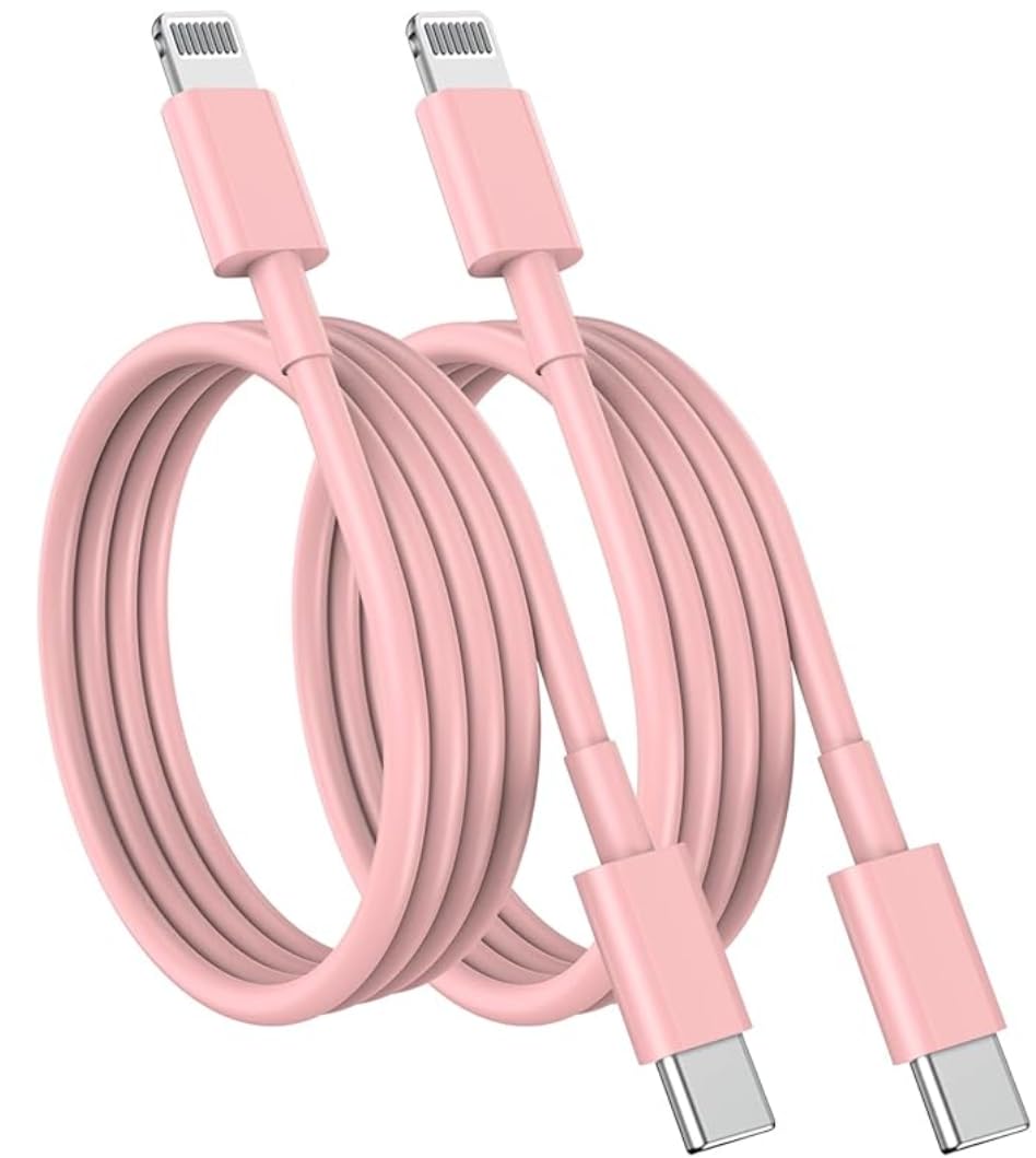 Detalle de GREPHONE 2 Pack USB C to Lightning Cable (10FT) – MFi Certified iPhone Charger Cord
