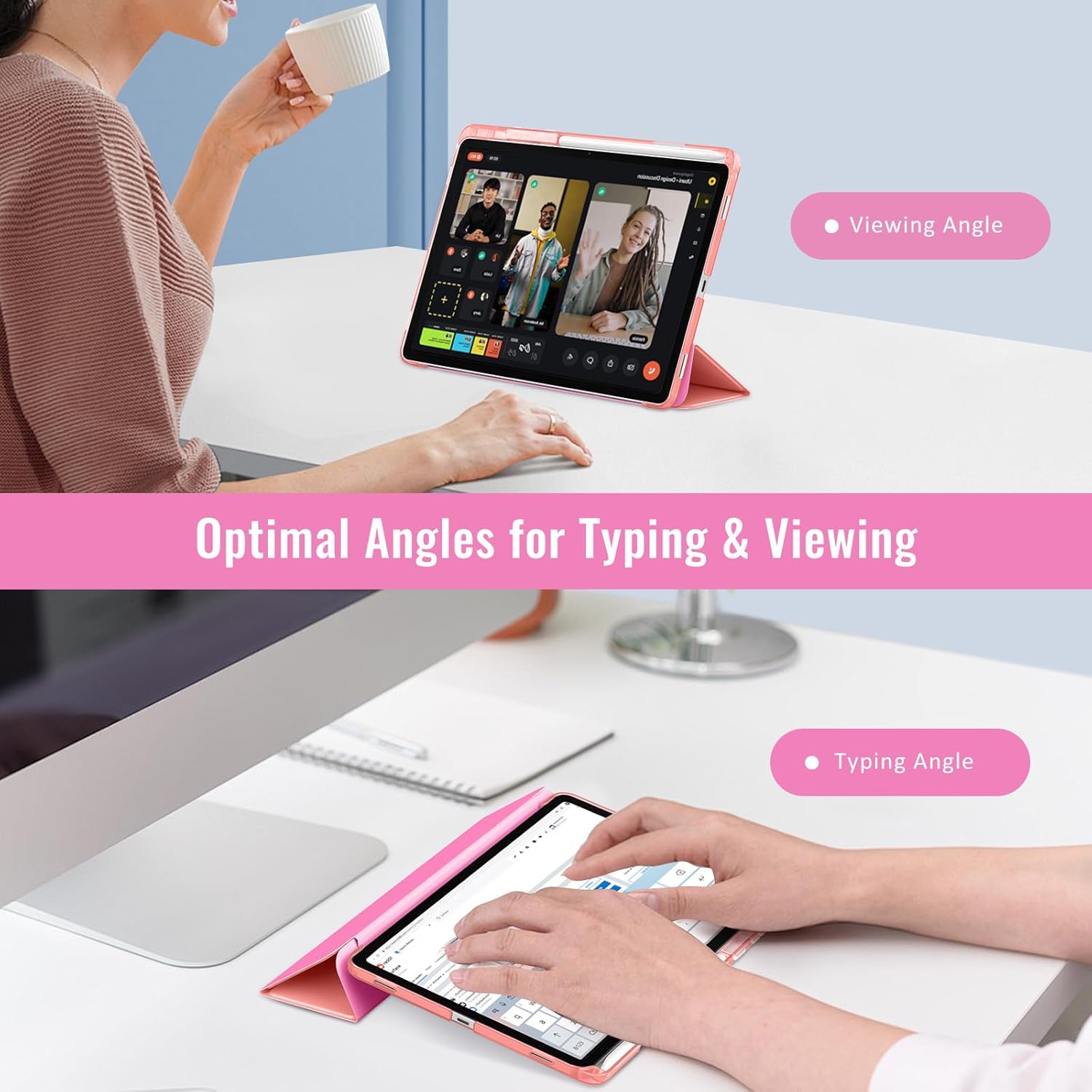 Thumbnail 3 de MoKo Hülle für Samsung Galaxy Tab S11 11 Zoll 2025 – Slim Tri-Fold mit Stifthalter, Auto Wake/Sleep, transparente Rückseite