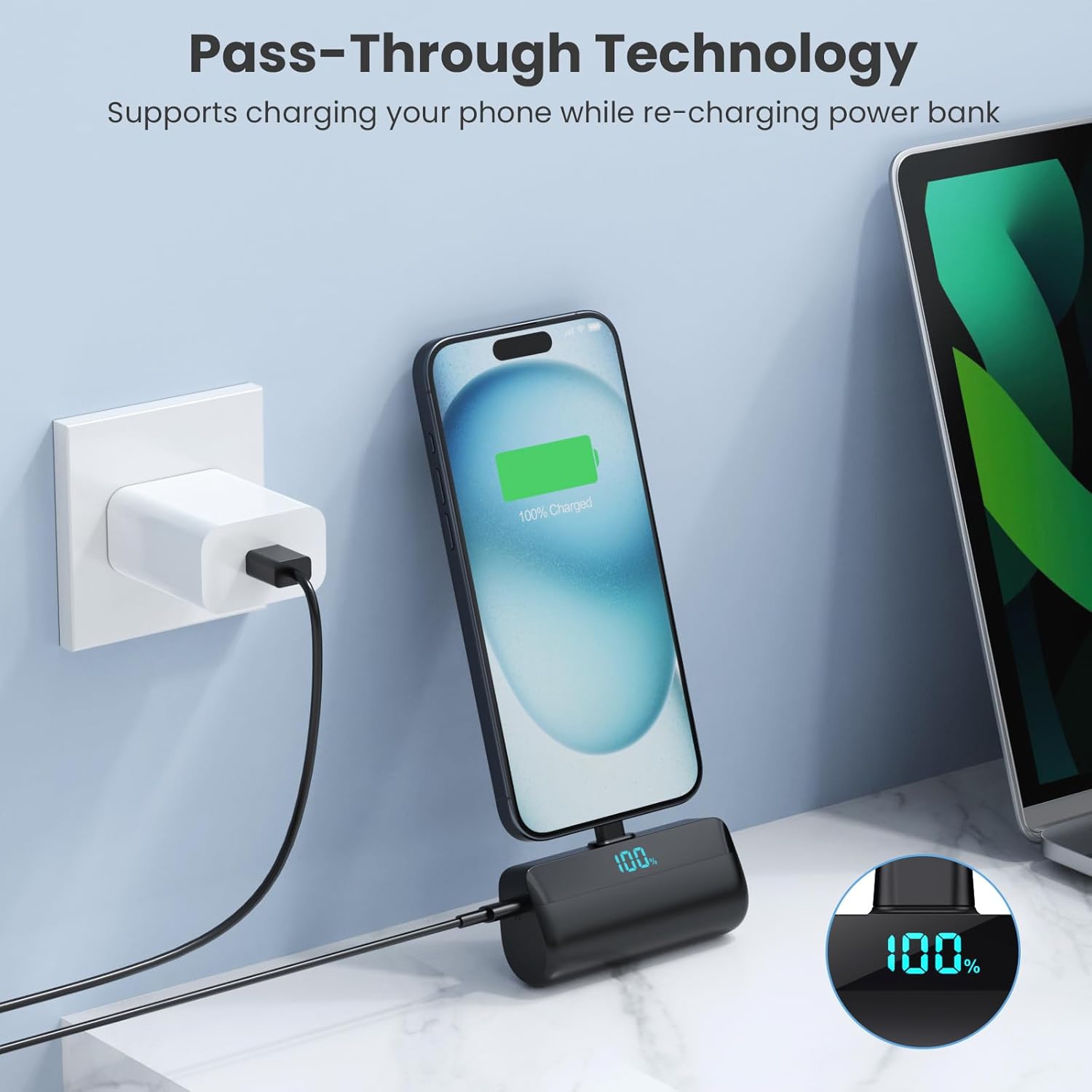 Thumbnail 5 de Feob Mini Power Bank 5200mAh: carica USB-C compatibile con iPhone 17/16 e altri dispositivi in un formato ultra-compatto