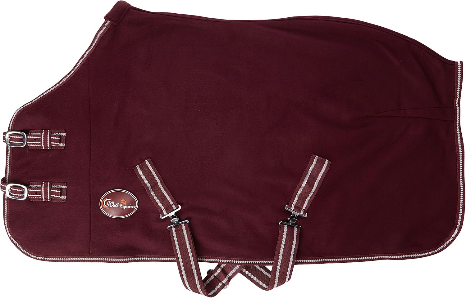 Detalle de Cwell Equine FLEECE HORSE RUG cooler stable travel show NEWMARKET STRIPE (5'3")