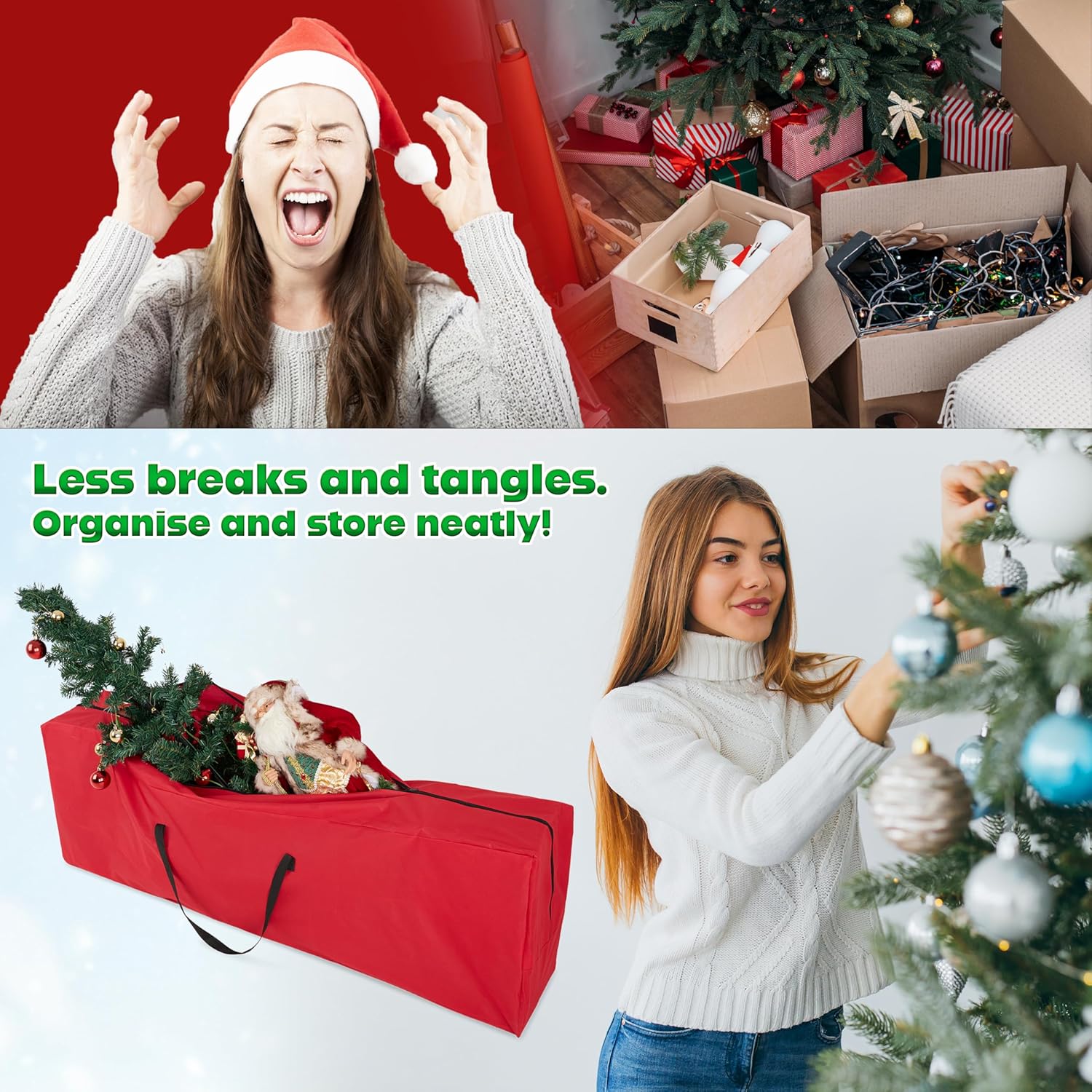 Thumbnail 3 de Deco Express Sac de Rangement Sapin 160 cm 🎄