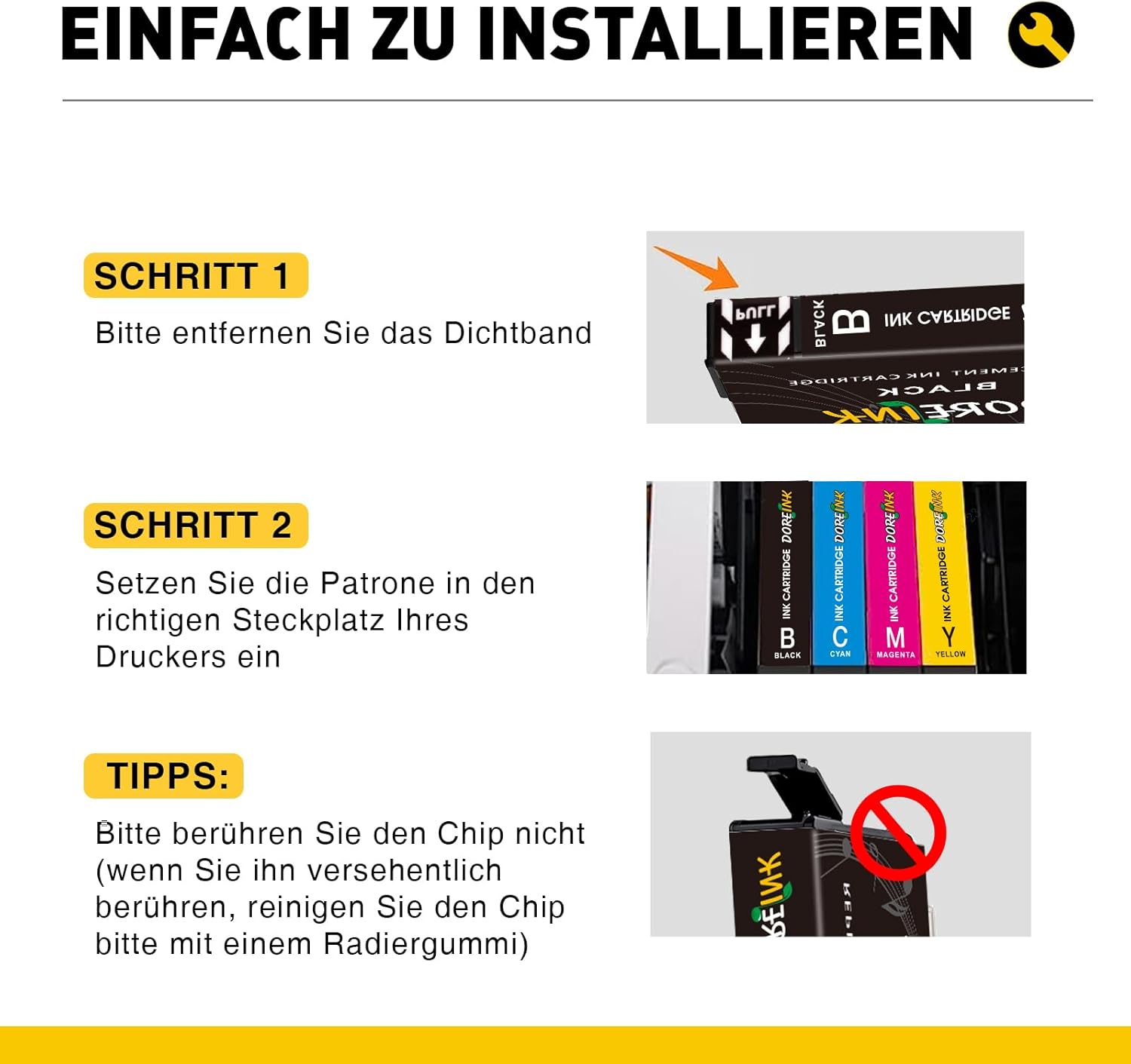 Thumbnail 3 de DOREINK 603XL 12er Pack Druckerpatronen für Epson